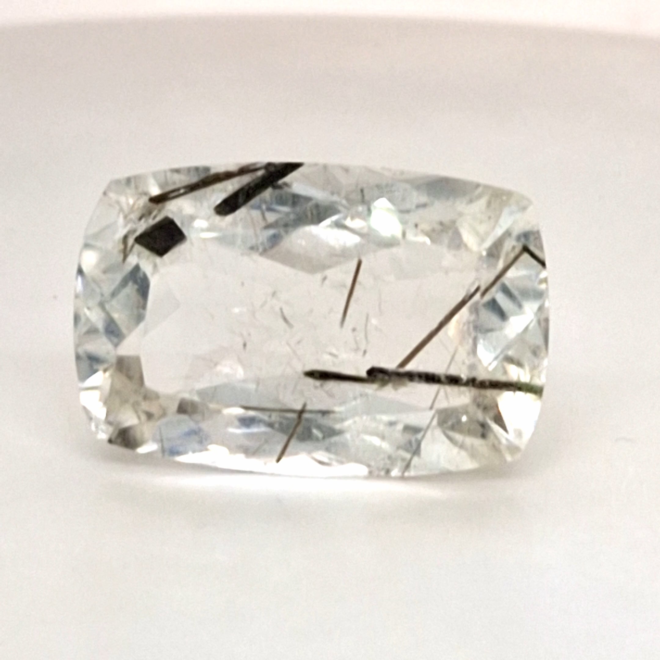 Natural Black Rutile Faceted | Rectangle| 24x16mm