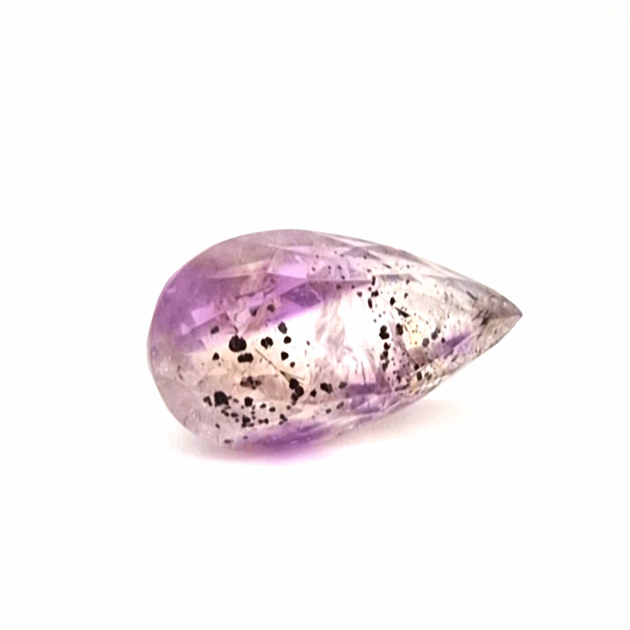 Natural Super Seven Quartz Faceted | Pear| Size: 22x12mm