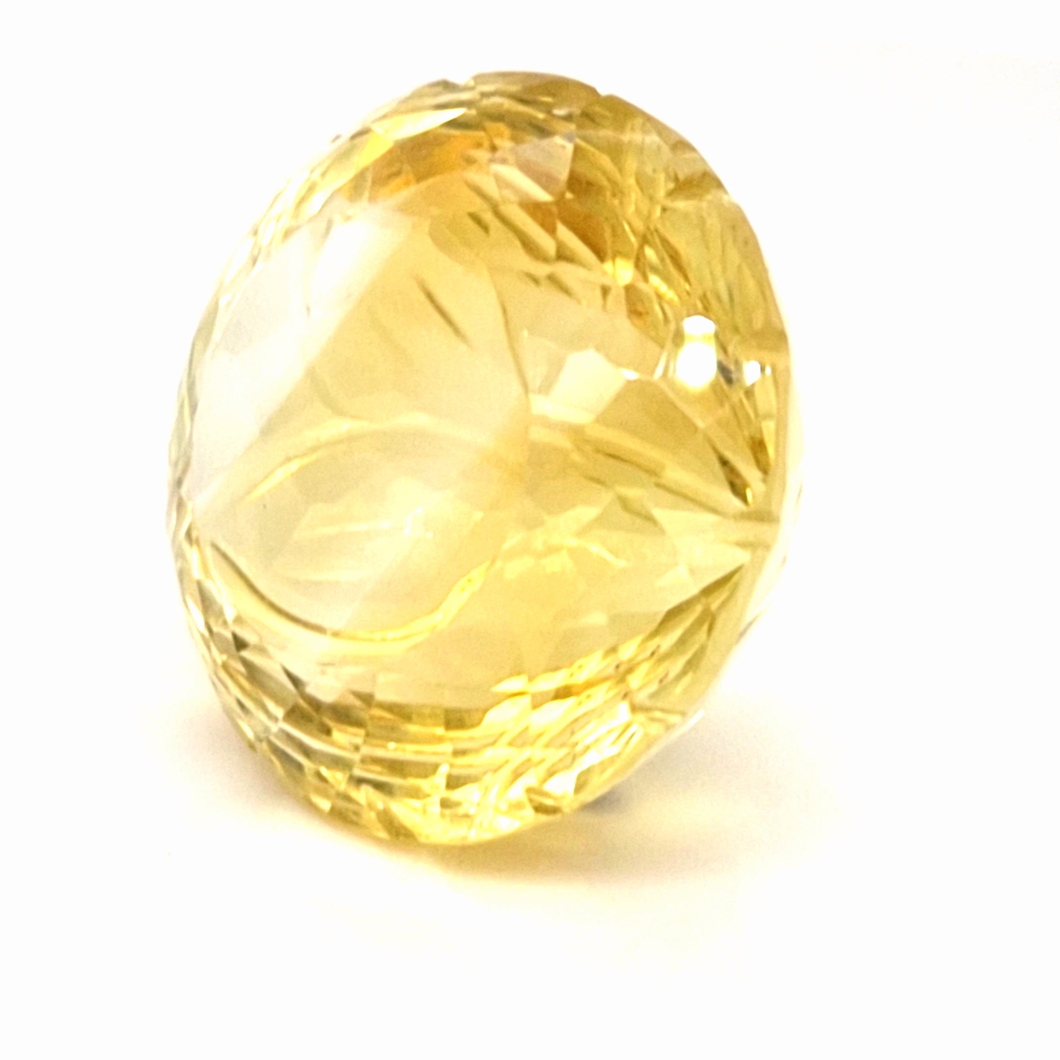 Natural Lemon Quartz Carved | Round | 25mm