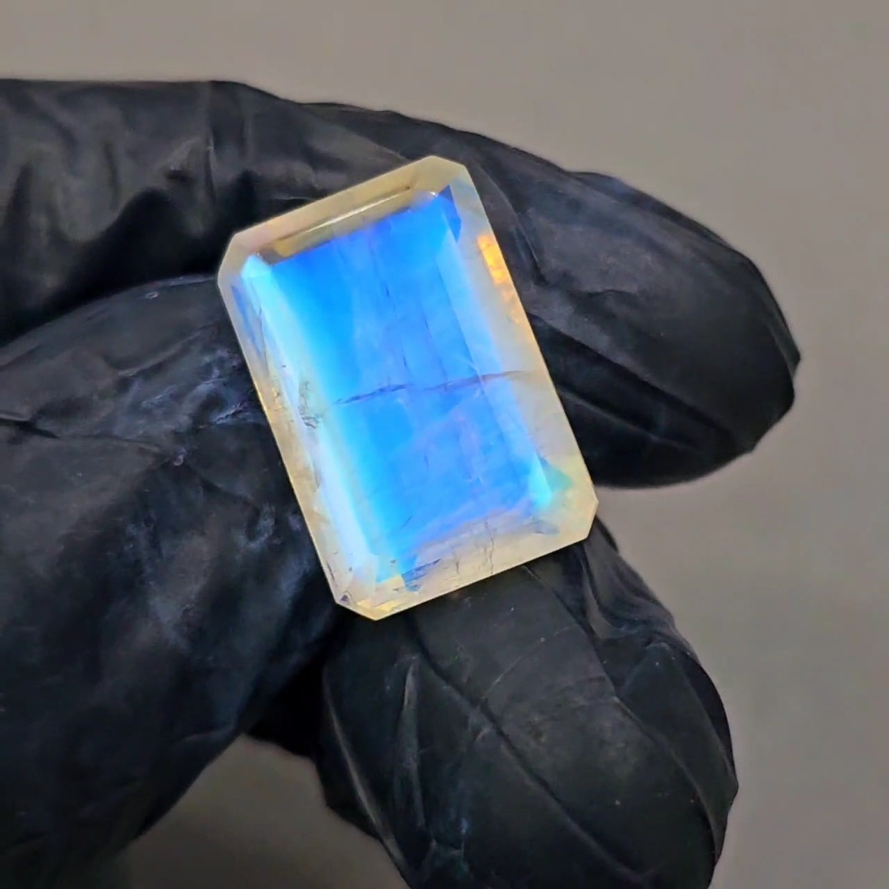 Natural Rainbow Moonstone from India Faceted | Rectangle | 18x12mm - The LabradoriteKing