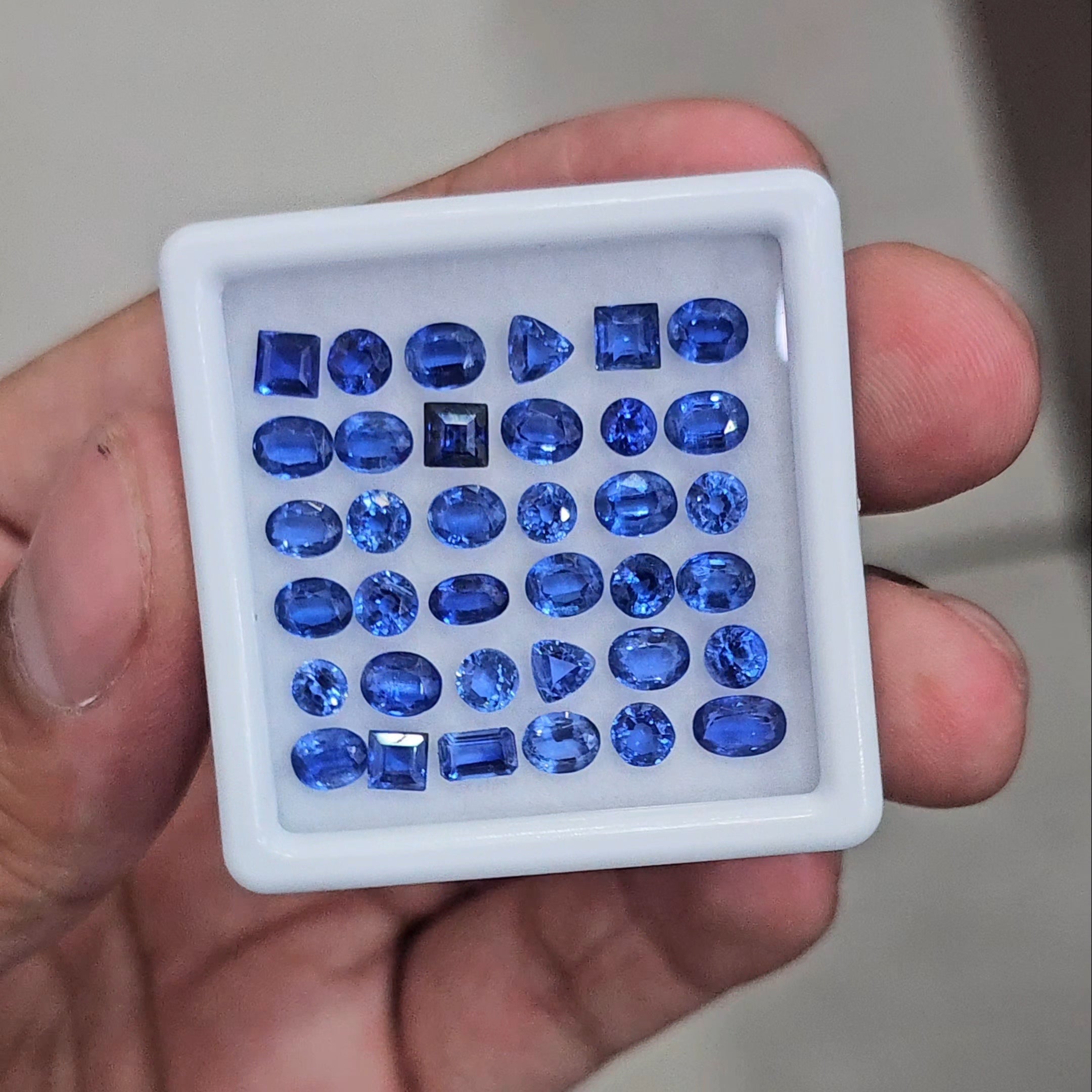 35 Pcs Of Natural Bluish Kyanite Faceted | Mix Shape | Size:4-5mm - The LabradoriteKing