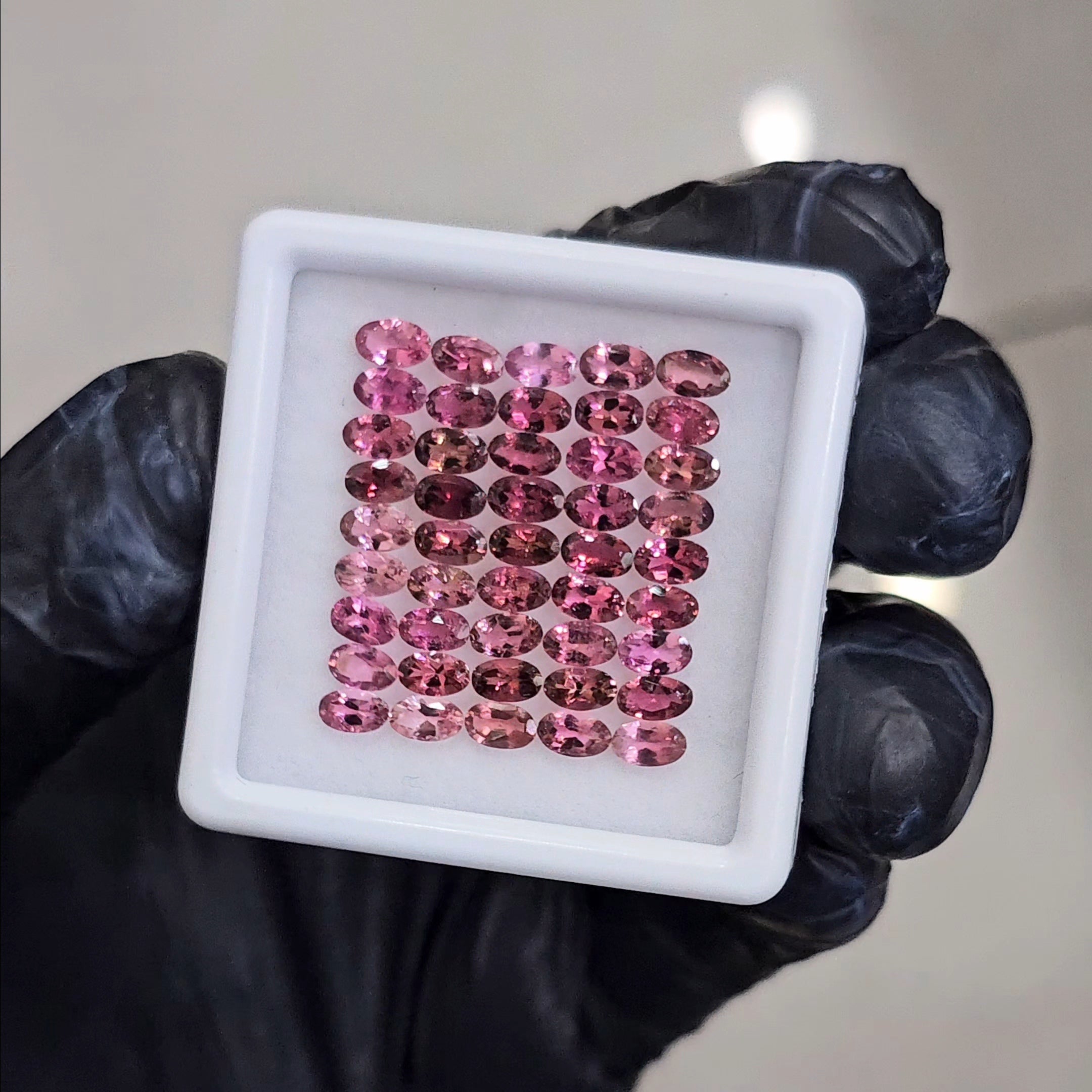 45 Pcs Natural Pink Tourmaline Faceted | Oval | Size:5x3mm - The LabradoriteKing