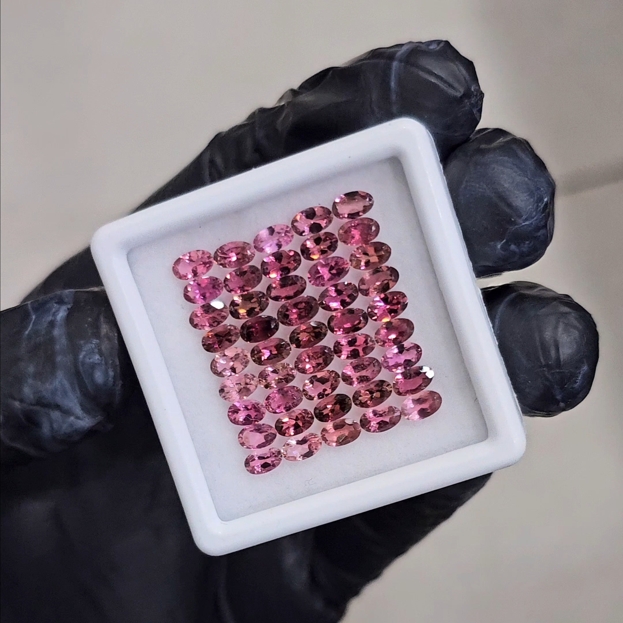 45 Pcs Natural Pink Tourmaline Faceted | Oval | Size:5x3mm - The LabradoriteKing