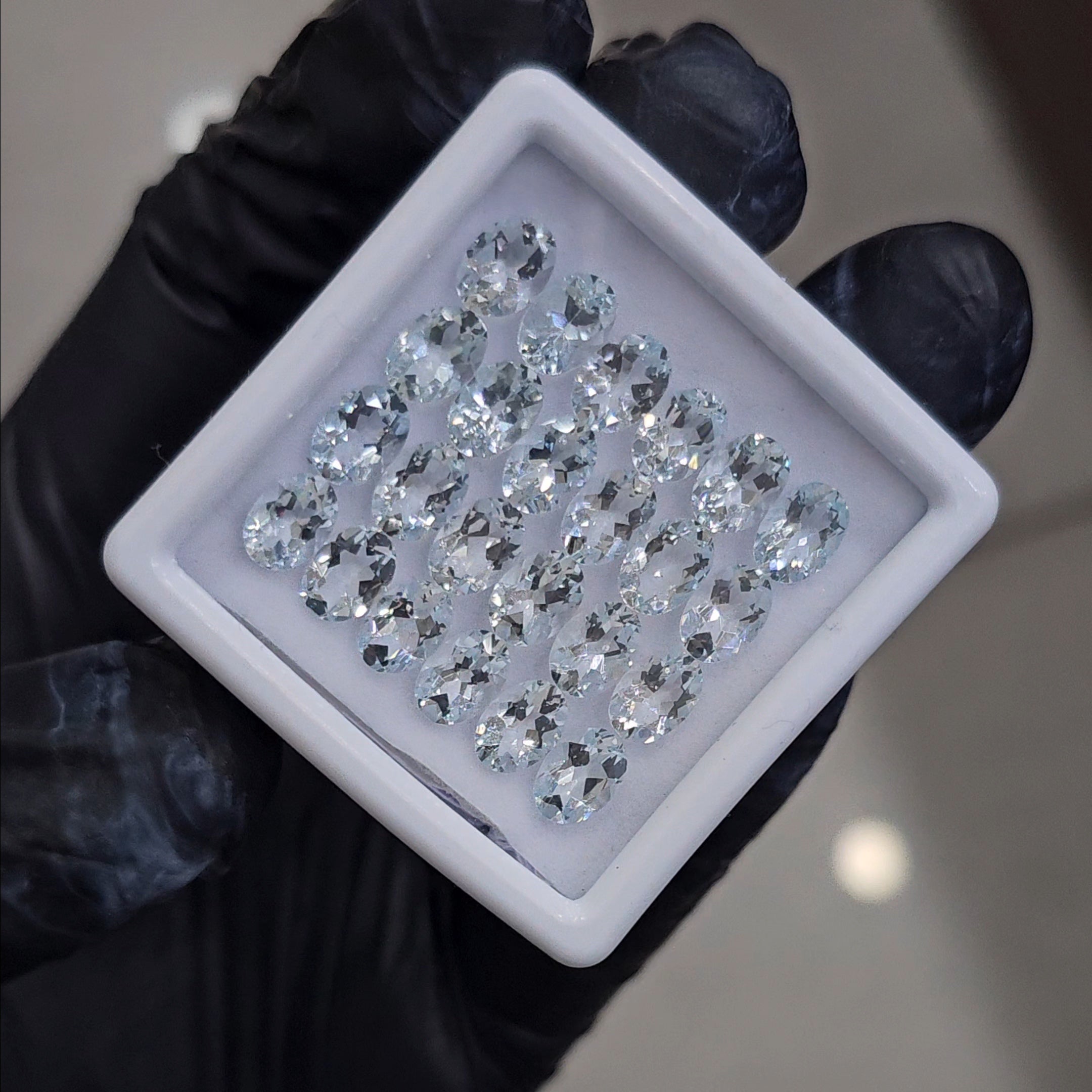 24 Pcs of Natural Aquamarine Faceted | Oval | Size: 7x5mm - The LabradoriteKing