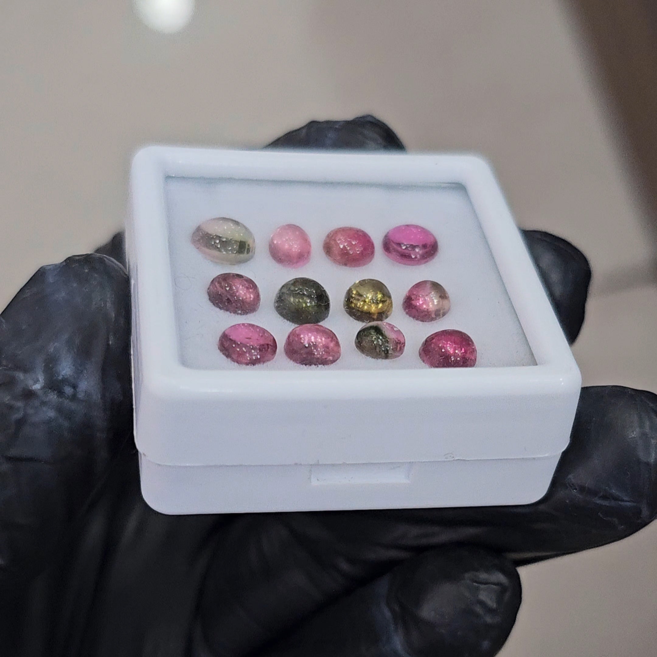 12Pcs Natural Multi Tourmaline Cabochon  | Round | Size: 5-7mm - The LabradoriteKing