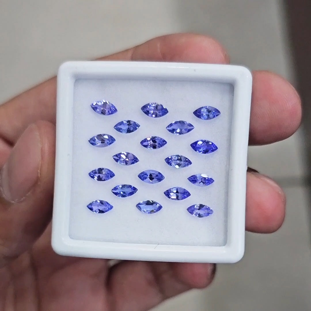 18Pcs Natural Tanzanite Faceted  | Marquise | Size: 6x3mm - The LabradoriteKing