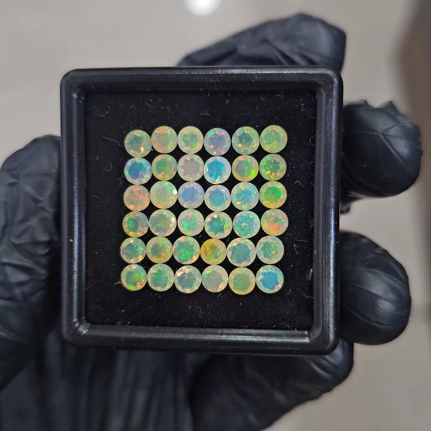 36 Pcs of Natural Opal Faceted | Round  | Size: 4mm - The LabradoriteKing