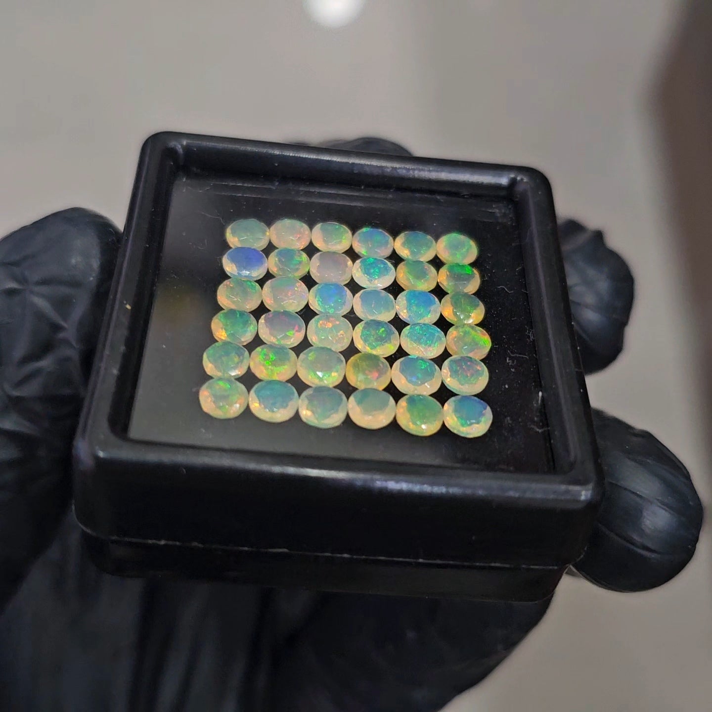 36 Pcs of Natural Opal Faceted | Round  | Size: 4mm - The LabradoriteKing