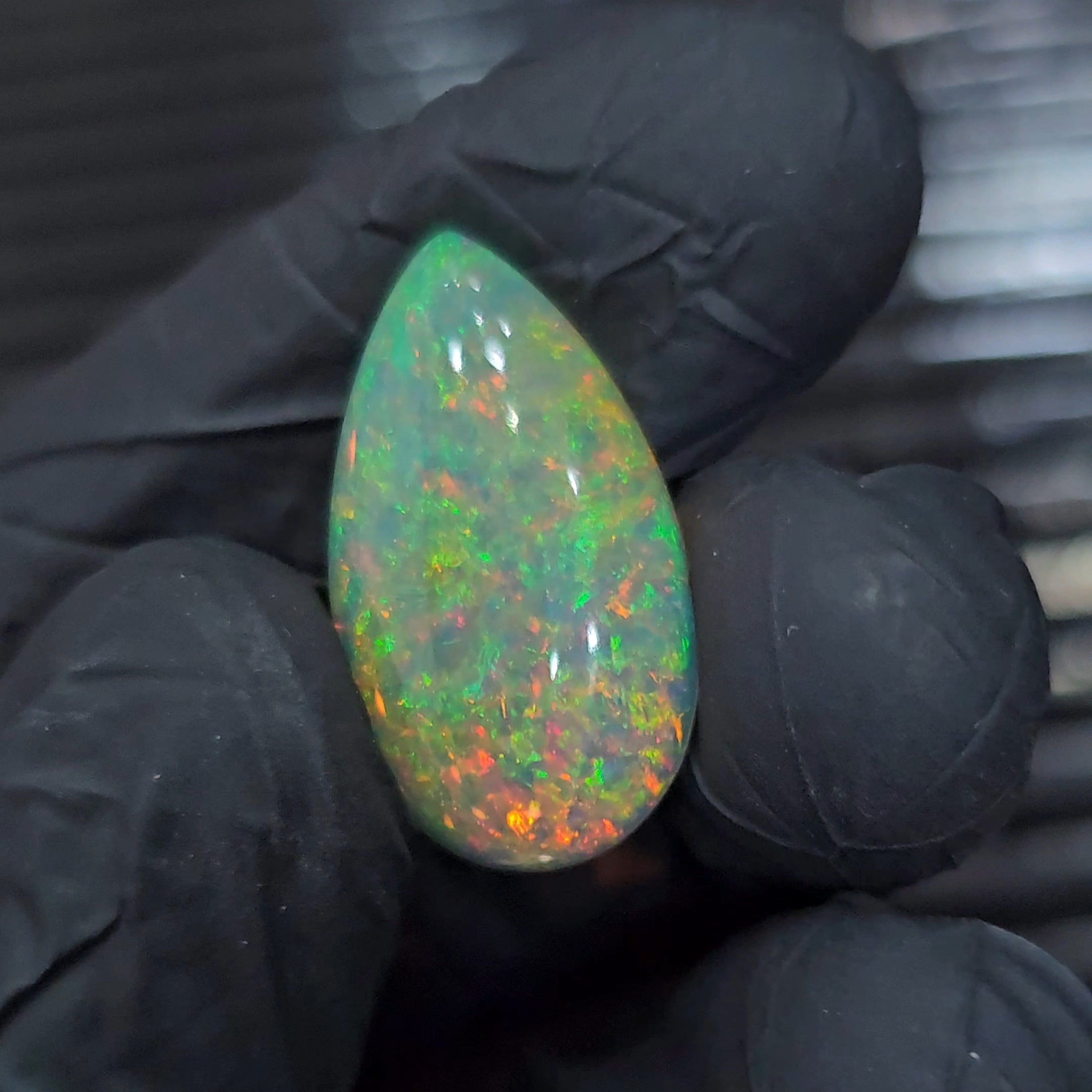 Natural Ethiopian Opal Cabochon | Pear | Size: 24-14mm - The LabradoriteKing