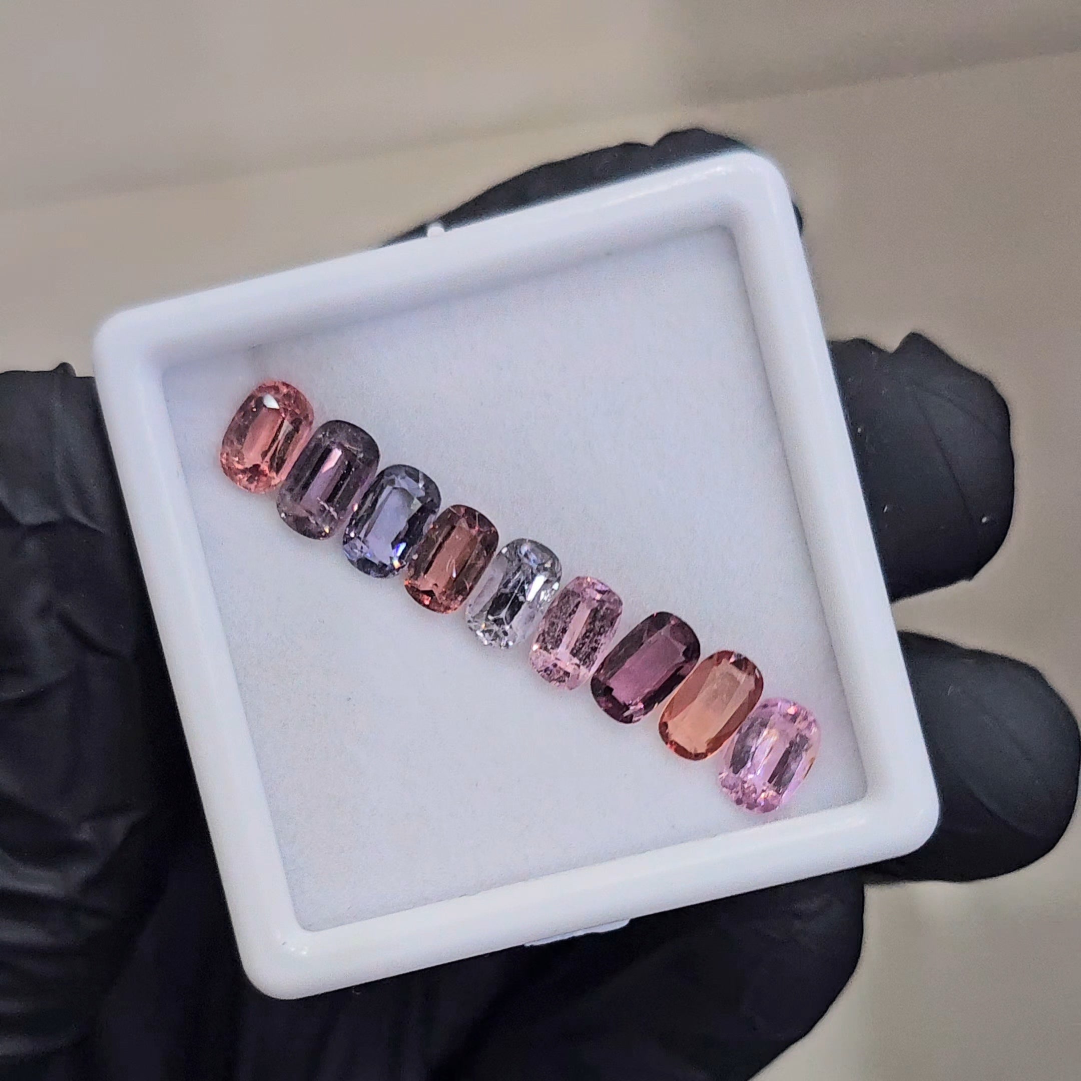 9Pcs of Natural Spinel Faceted | Rectangle | Size: 6-7mm - The LabradoriteKing