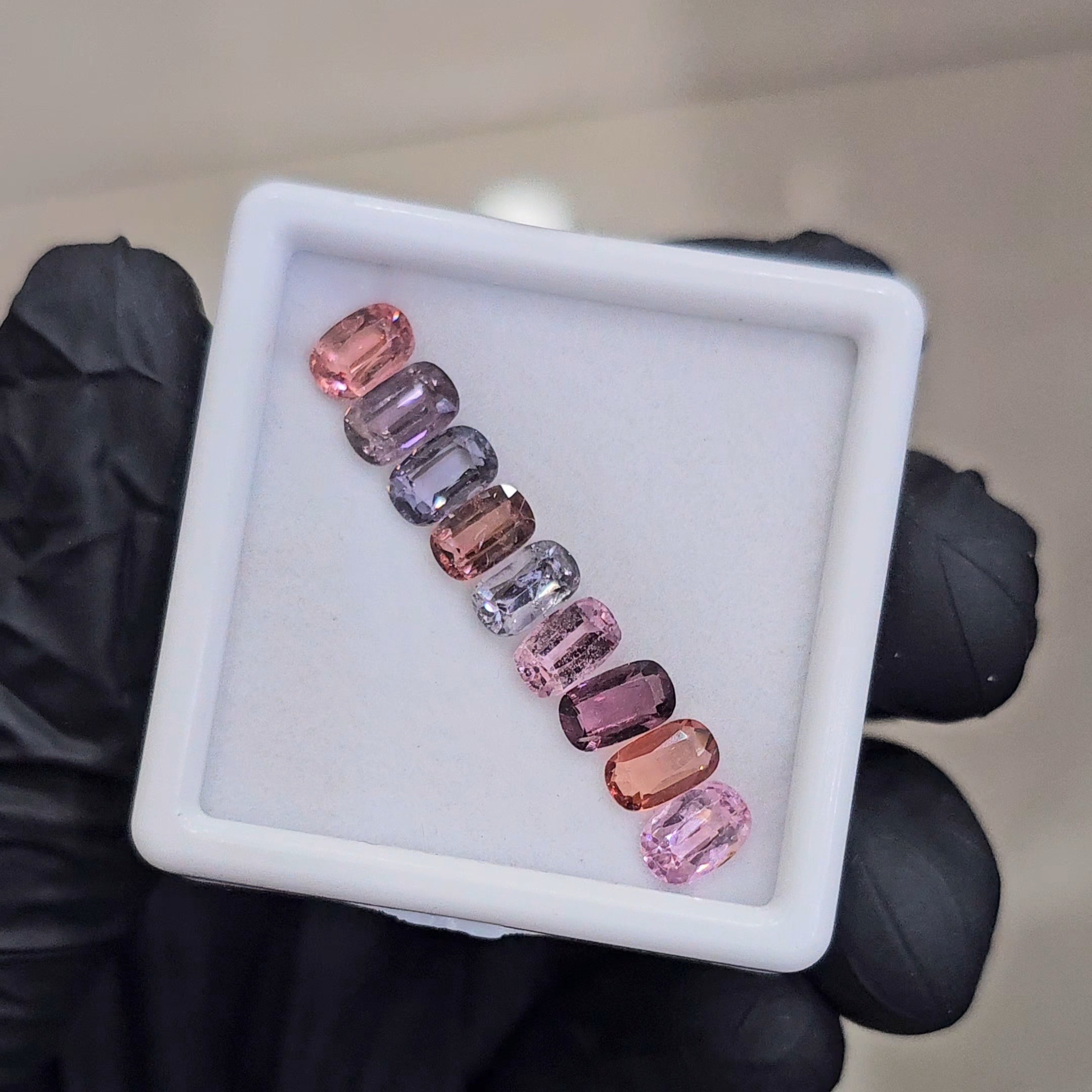 9Pcs of Natural Spinel Faceted | Rectangle | Size: 6-7mm - The LabradoriteKing