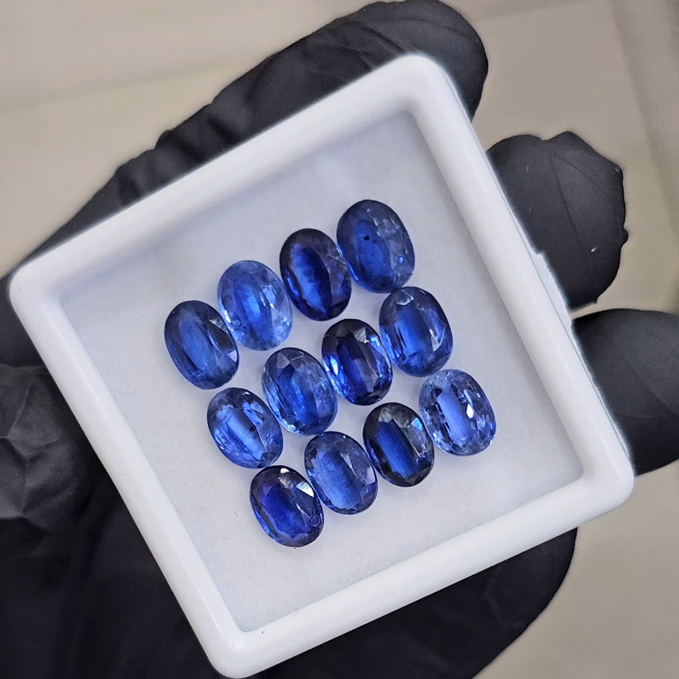 12Pcs of Natural Kyanite Faceted | Oval | Size: 8x6mm - The LabradoriteKing