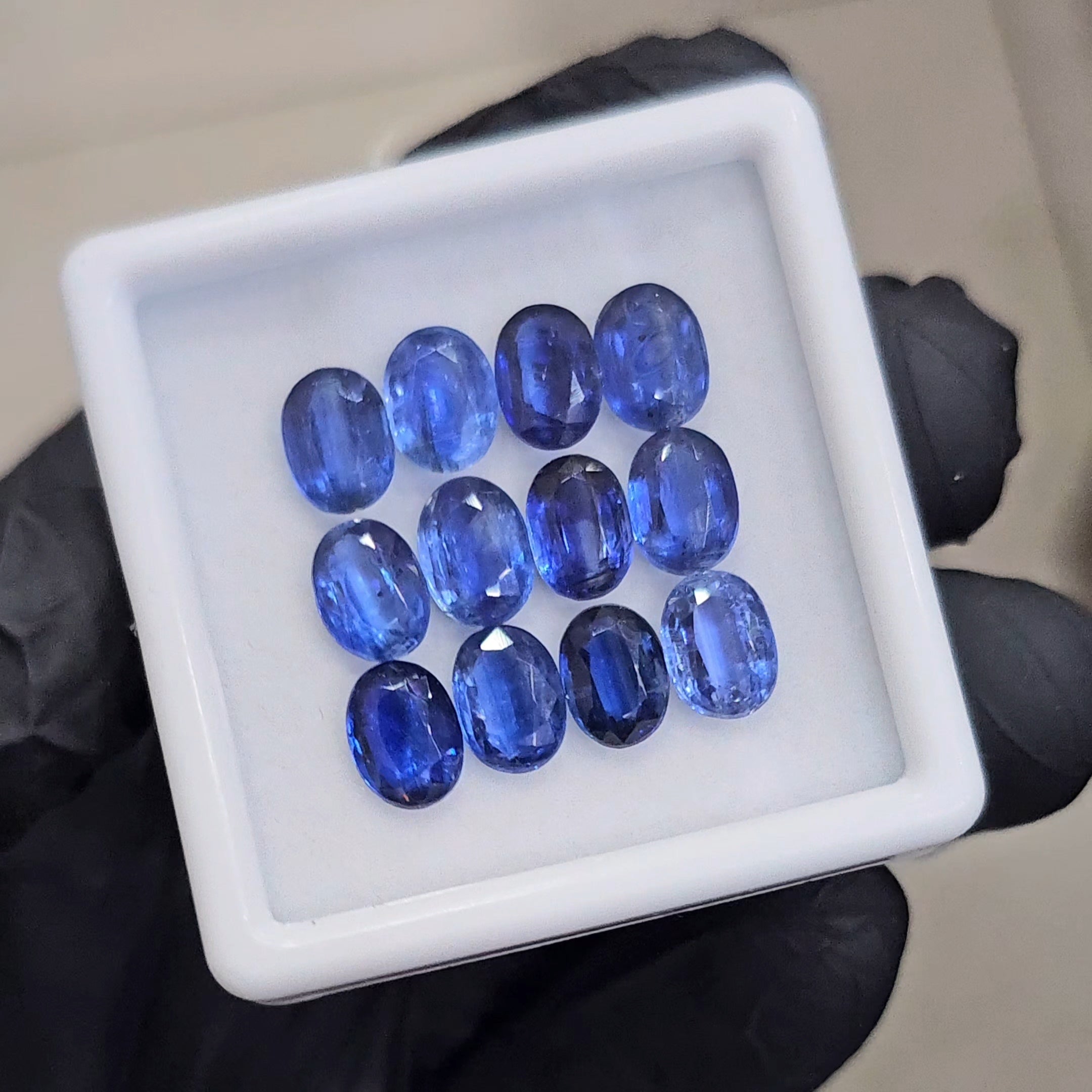 12Pcs of Natural Kyanite Faceted | Oval | Size: 8x6mm - The LabradoriteKing