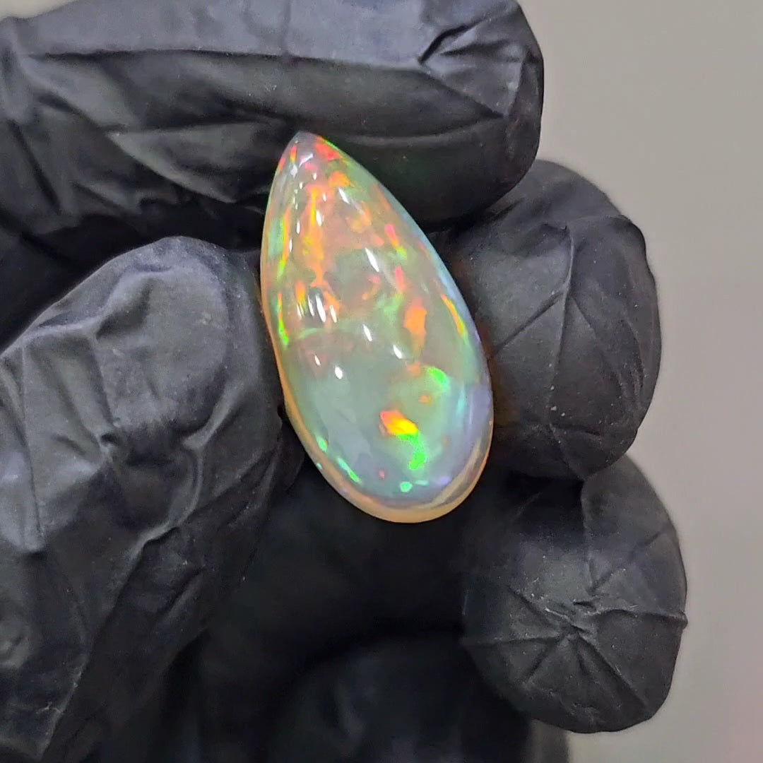 Natural Ethiopian Opal Cabochon | Pear | Size: 24x12mm