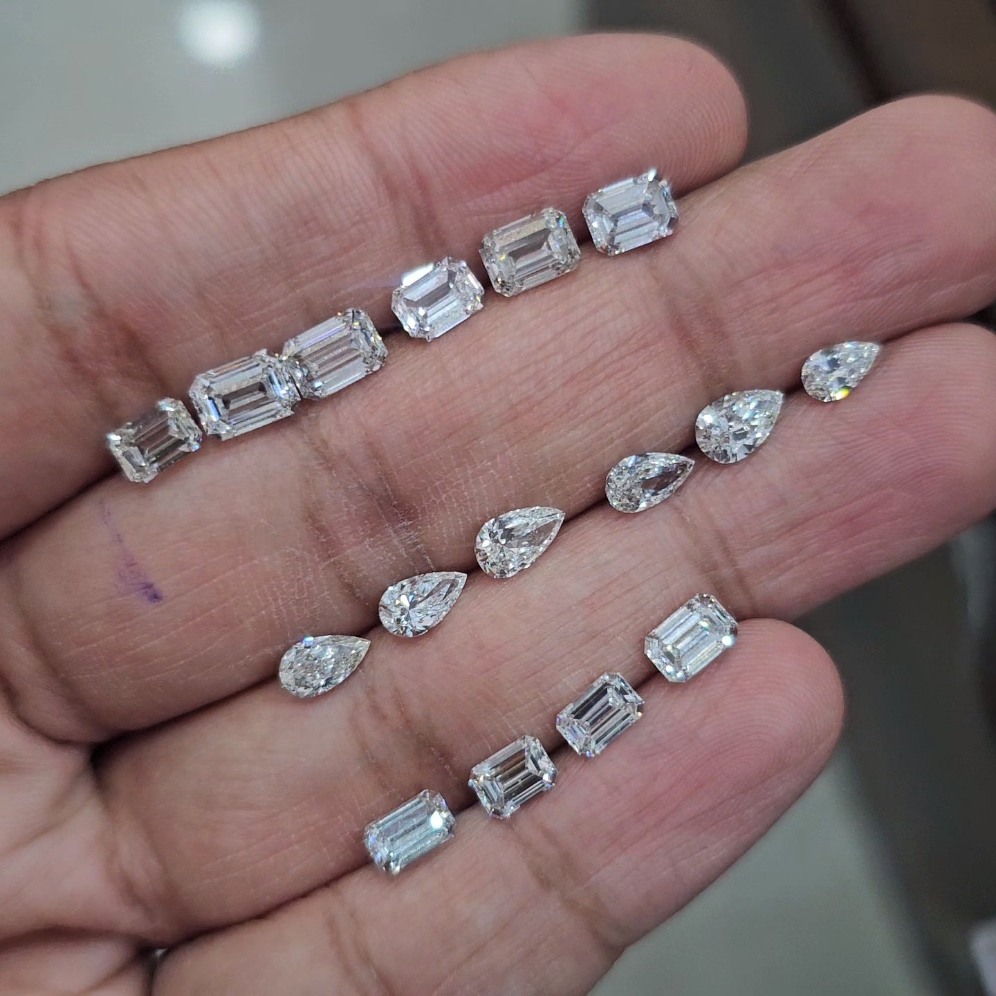 1 Random Piece of Lab grown Diamond | Pear or Rectangle 0.40-0.70