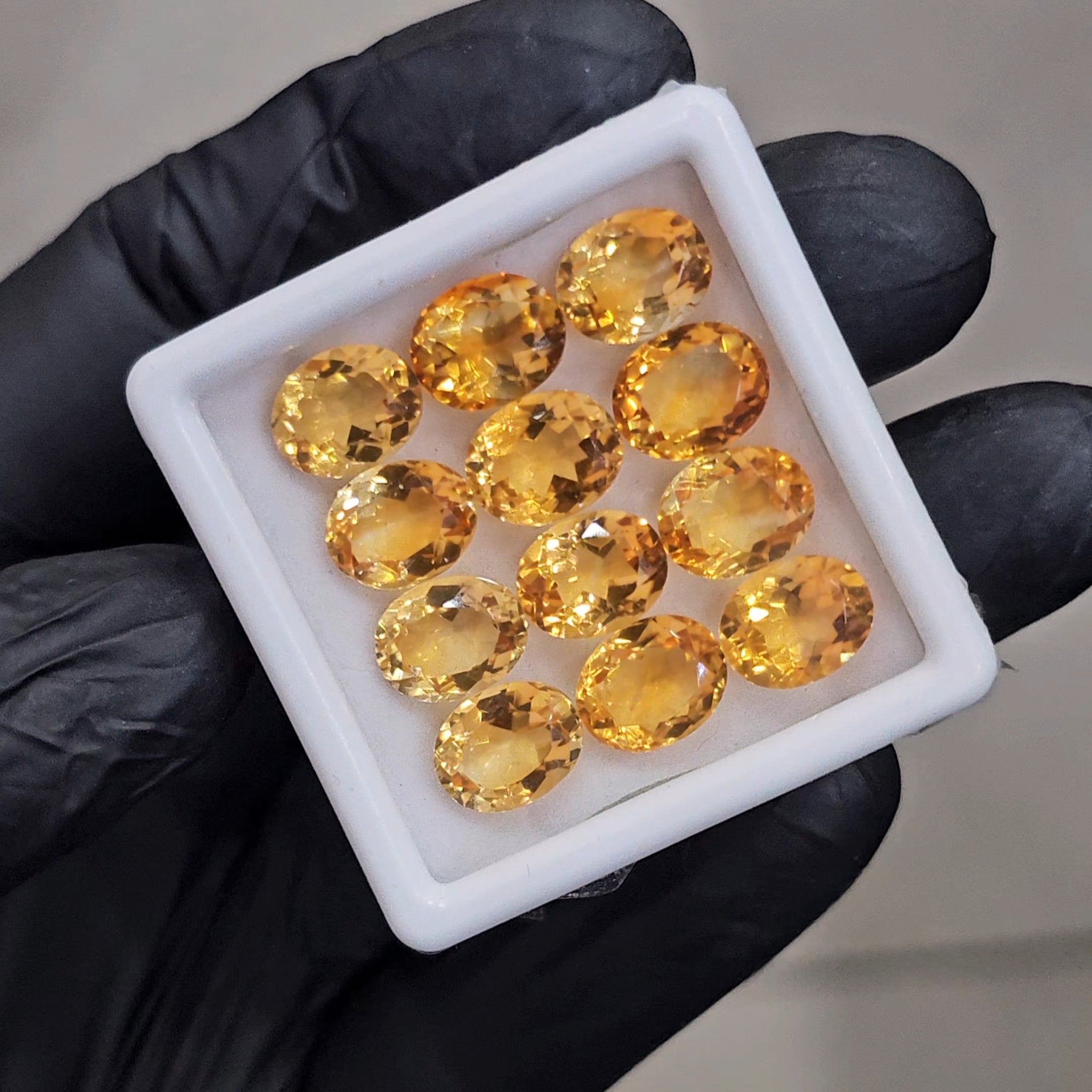 12 Pcs Natural Citrine Faceted | Shape: Oval | Size: 10x8mm