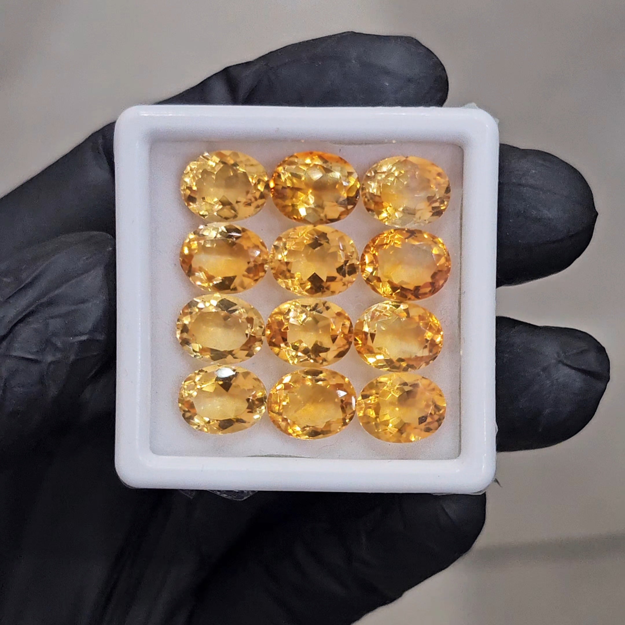 12 Pcs Natural Citrine Faceted | Shape: Oval | Size: 10x8mm