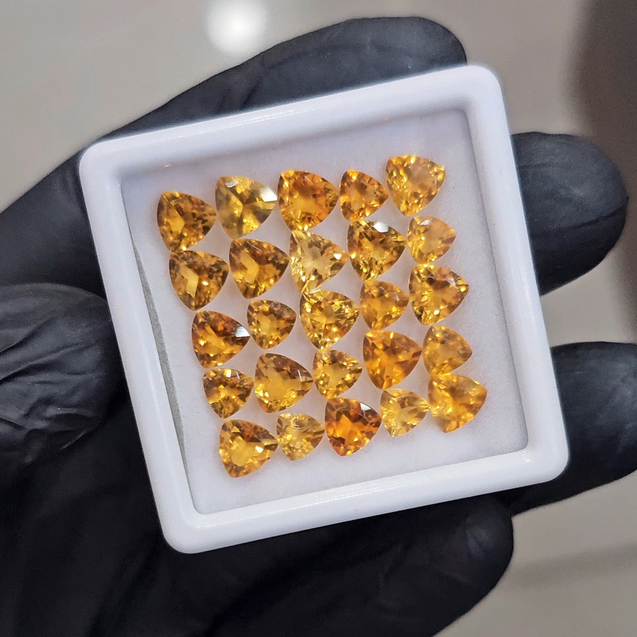25 Pcs Of Natural Citrine Faceted | Shape: Trillion | Size: 5-6mm