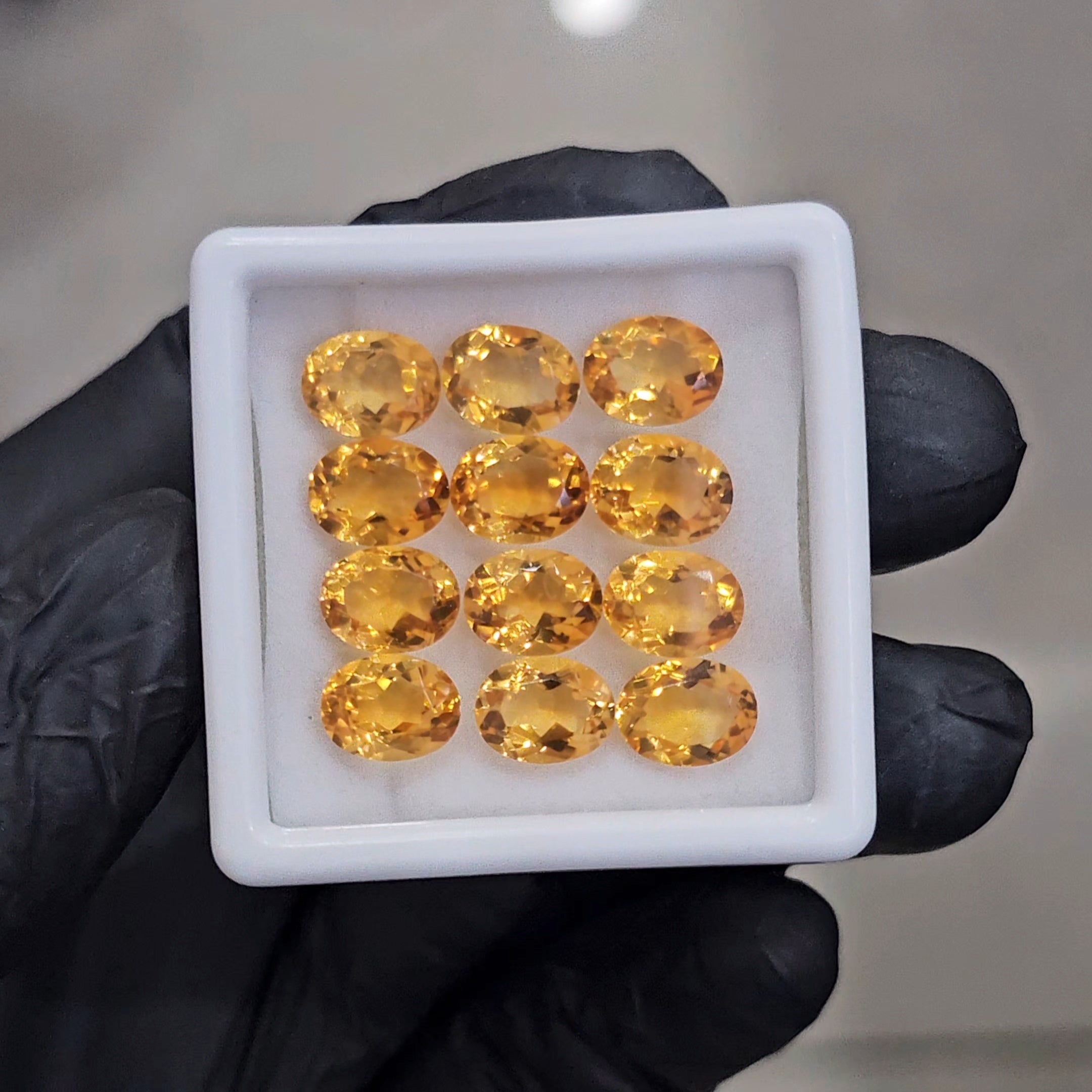 12 Pcs Natural Citrine Faceted | Shape: Oval | Size: 9x7mm