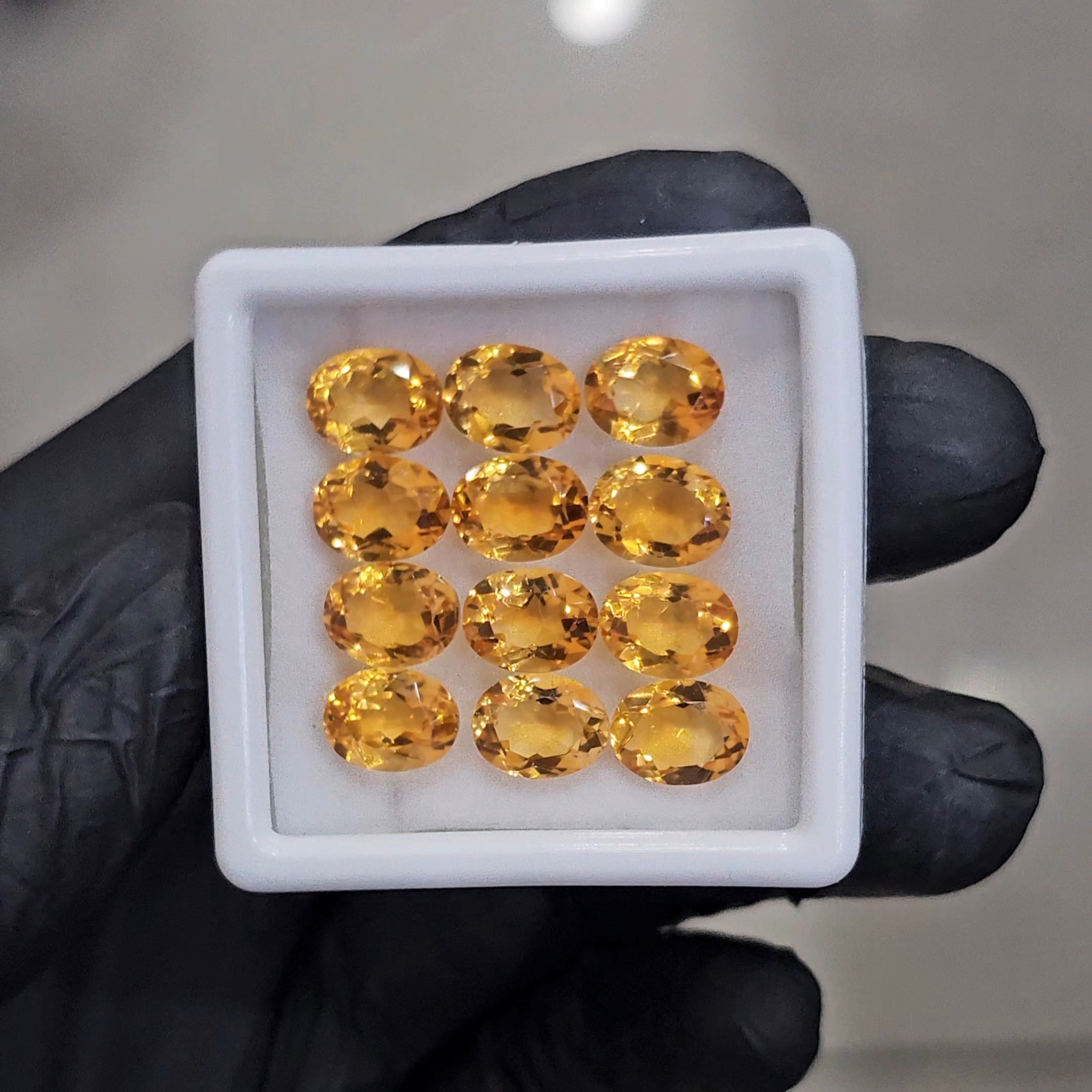 12 Pcs Natural Citrine Faceted | Shape: Oval | Size: 9x7mm