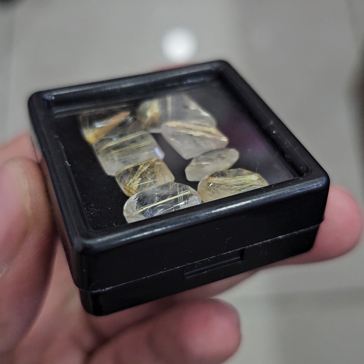 8 Pcs Natural Golden Rutile Quartz Faceted | Shape: Mix | Size: 8-14mm