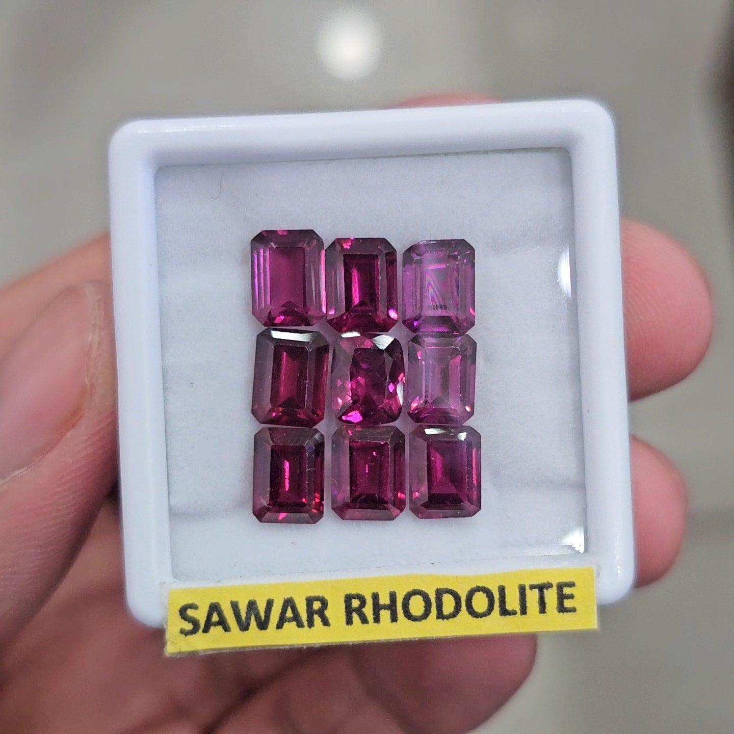 9 Pcs Natural Sawar Garnet Faceted | Shape: Rectangle | Size: 8x6mm