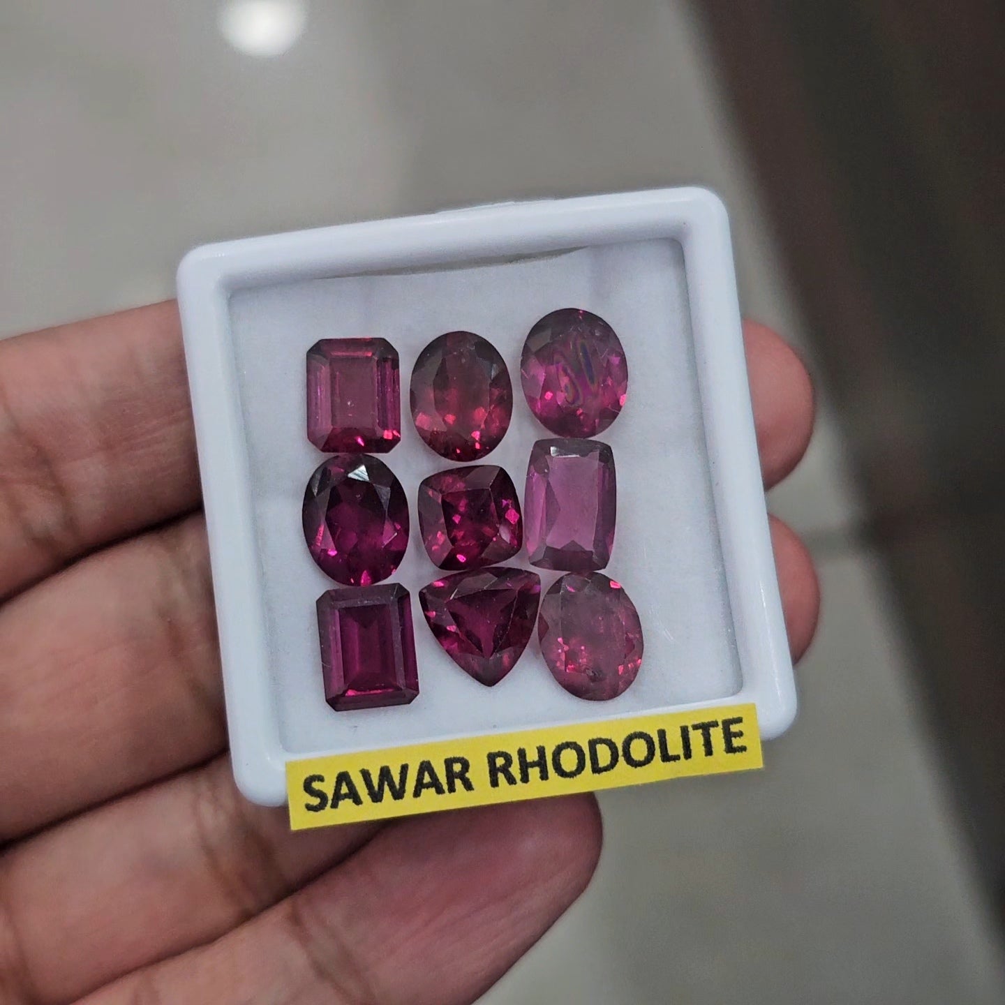 9 Pcs Natural Sawar Garnet Faceted | Shape: Mix | Size: 8-10mm