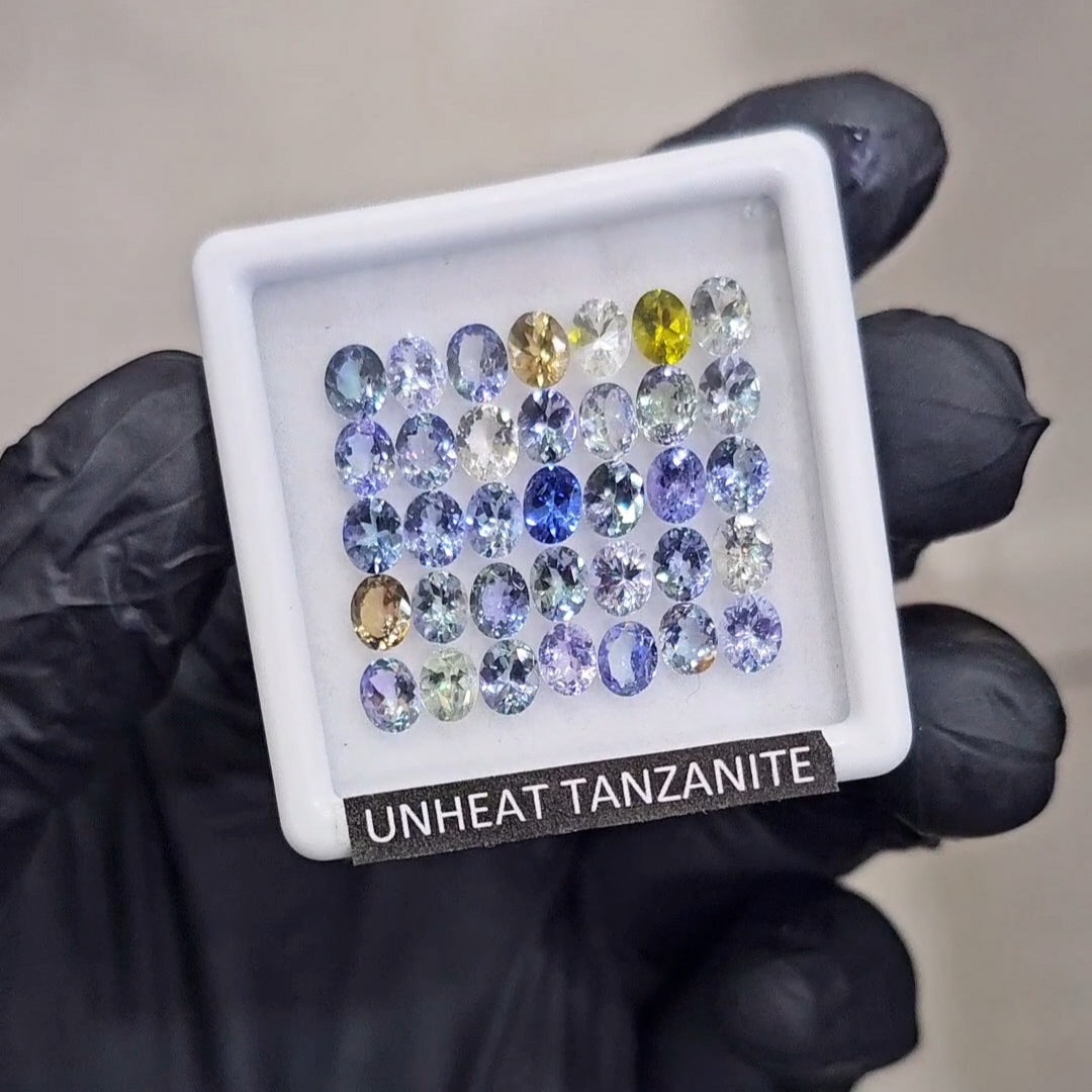 35 Pcs Of Natural Unheated Tanzanite Faceted | Shape: Oval | Size: 5x4mm
