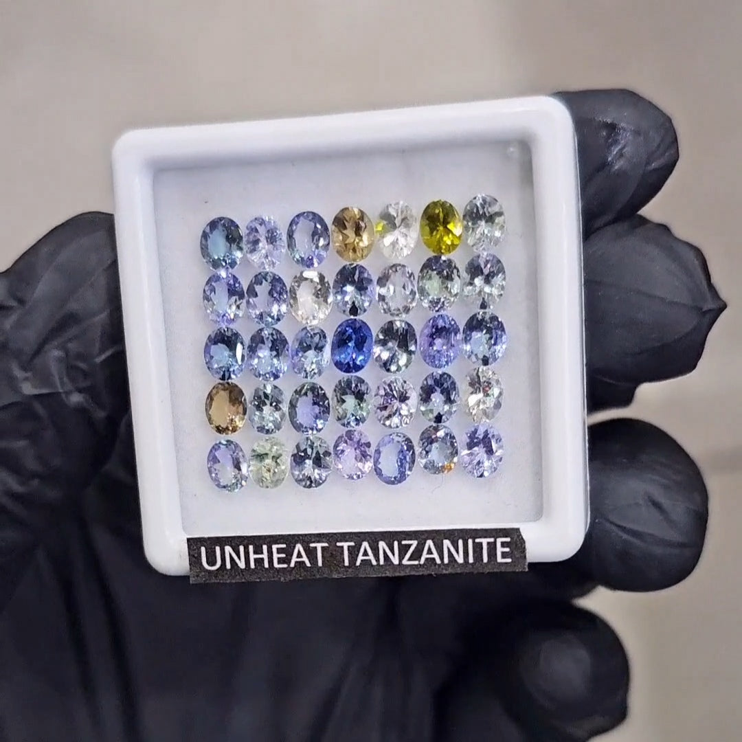35 Pcs Of Natural Unheated Tanzanite Faceted | Shape: Oval | Size: 5x4mm