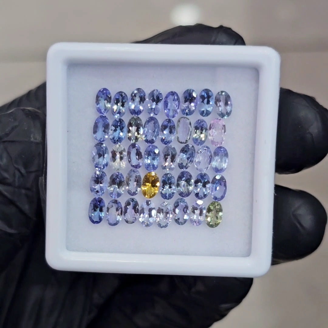 40 Pcs Of Natural Unheated Tanzanite Faceted | Shape: Oval | Size: 5x3mm