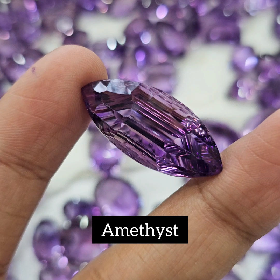 100 Carats scoop of Concave cut Amethyst, Citrine, Prasiolite and more. Clean clarity |8-10 Pcs