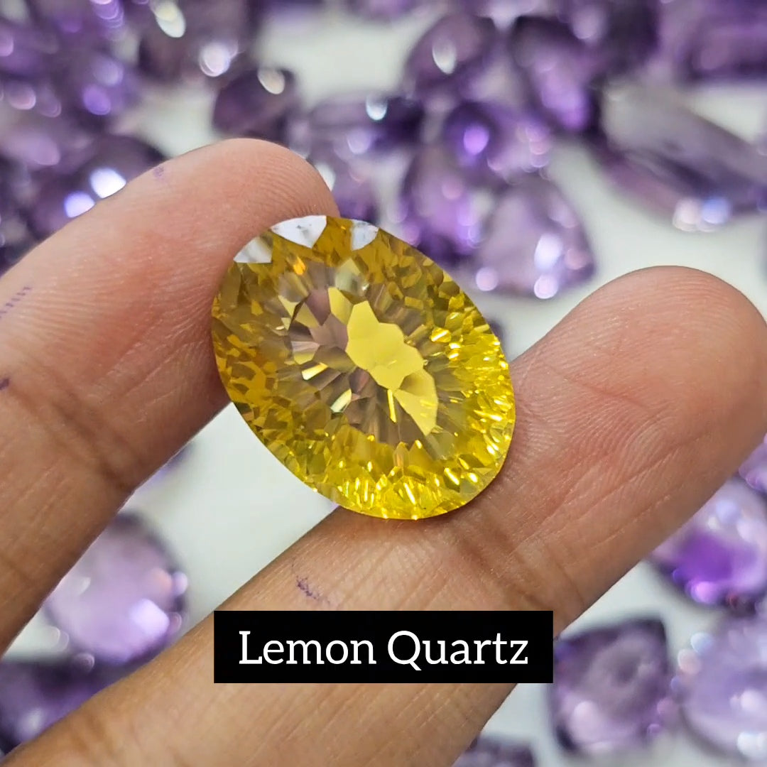 100 Carats scoop of Concave cut Amethyst, Citrine, Prasiolite and more. Clean clarity |8-10 Pcs