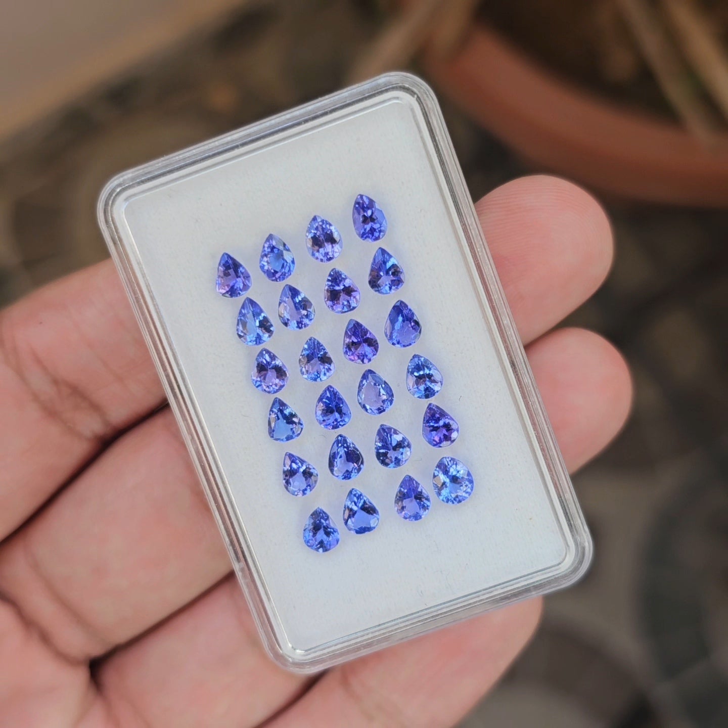 4 Pcs Of Natural Tanzanite Faceted Gemstone | Pear | Size: 5x4mm - The LabradoriteKing