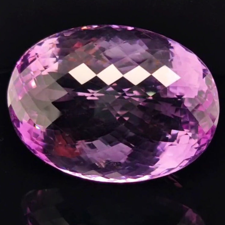 Natural Deep Color Amethyst Checkerboard Cut | Oval | Size: 50x36MM - The LabradoriteKing
