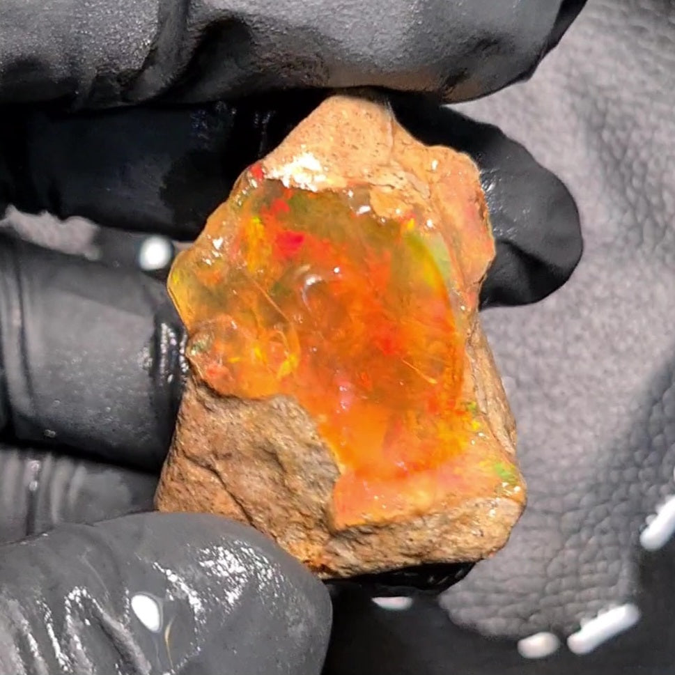 Natural Ethiopian Water Opal Rough | Raw untreaed  | 36x27mm - The LabradoriteKing