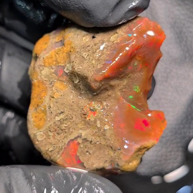 Natural Ethiopian Water Opal Rough | Raw untreaed  | 36x31mm - The LabradoriteKing