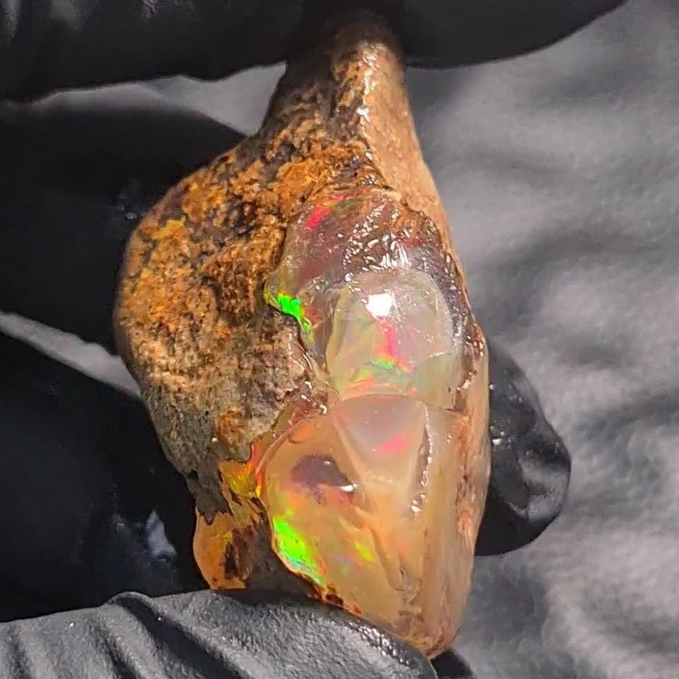 Natural Ethiopian Water Opal Rough | Phantom Egg untreated| 43x29mm - The LabradoriteKing