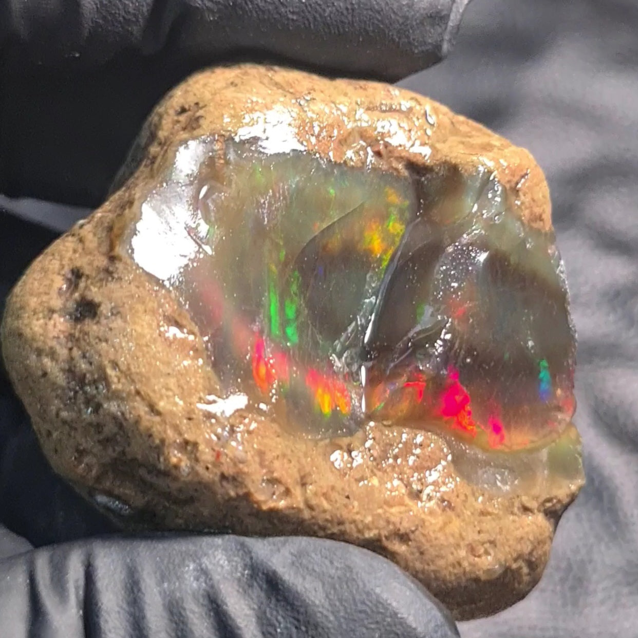 Natural Ethiopian Water Opal Rough | Raw untreaed  | 48x44mm - The LabradoriteKing