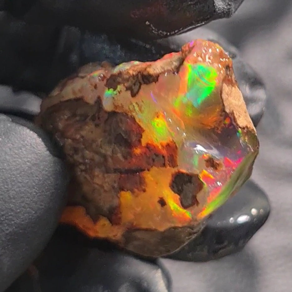 Natural Ethiopian Water Opal Rough | Raw untreaed | 37x26mm - The LabradoriteKing