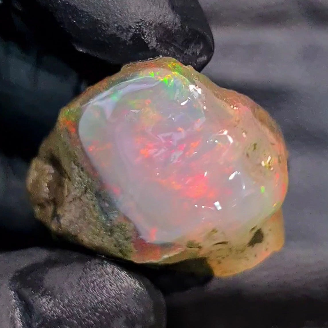 Natural Ethiopian Water Opal Rough | Raw untreaed  | 32x31mm - The LabradoriteKing