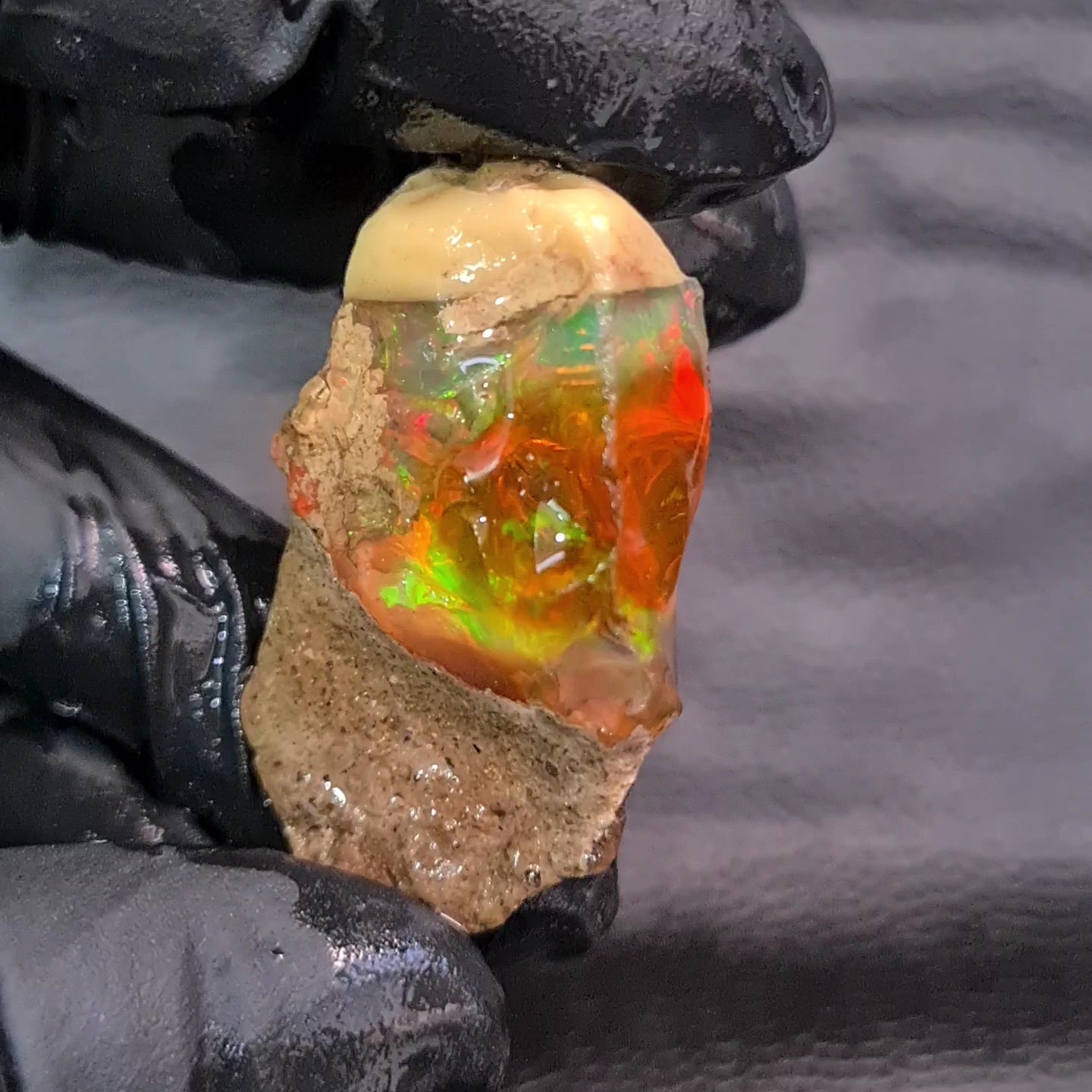 Natural Ethiopian Water Opal Rough | Raw untreaed  | 42x24mm - The LabradoriteKing