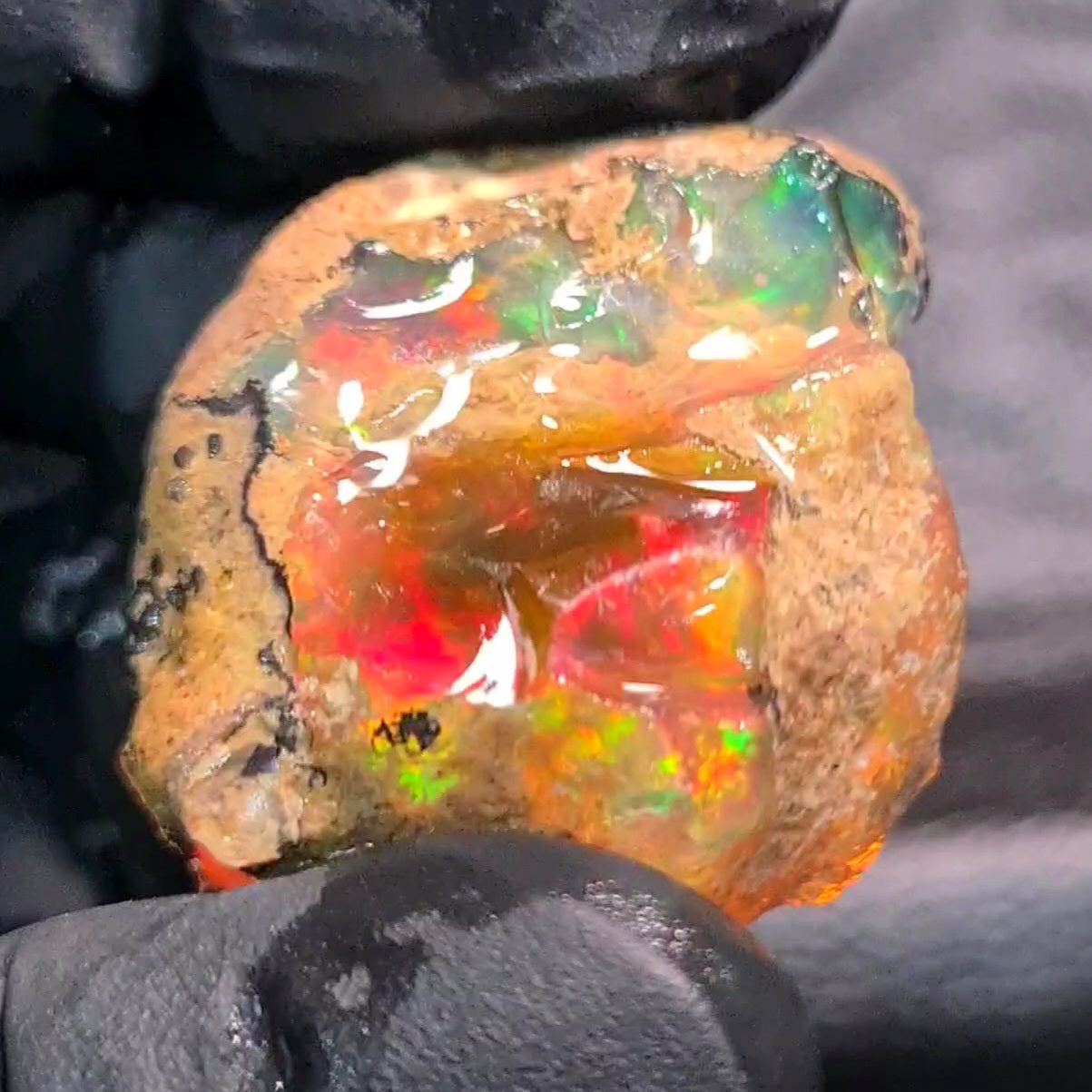 Natural Ethiopian Water Opal Rough | Raw untreaed  | 34x33mm - The LabradoriteKing