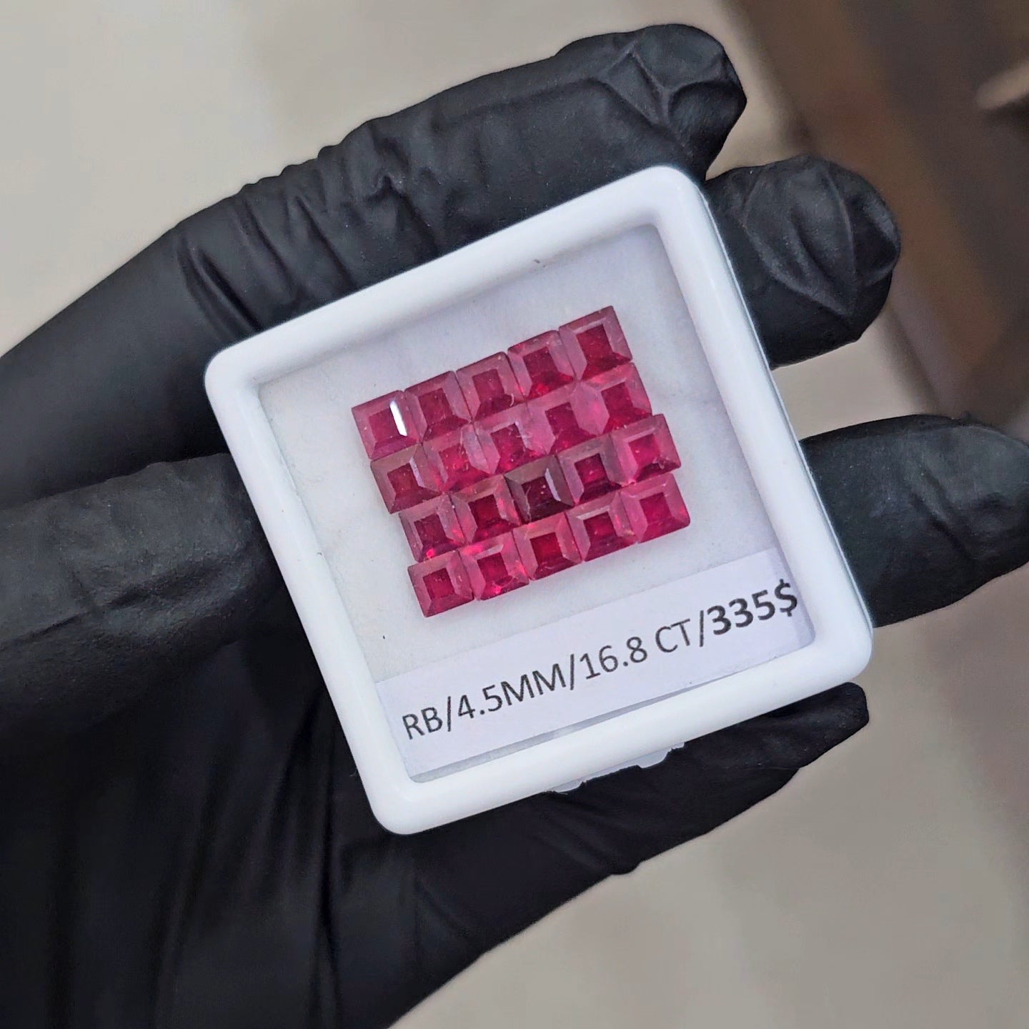 1 Pcs Natural Ruby Faceted | Shape: Square | Size: 4.5mm - The LabradoriteKing