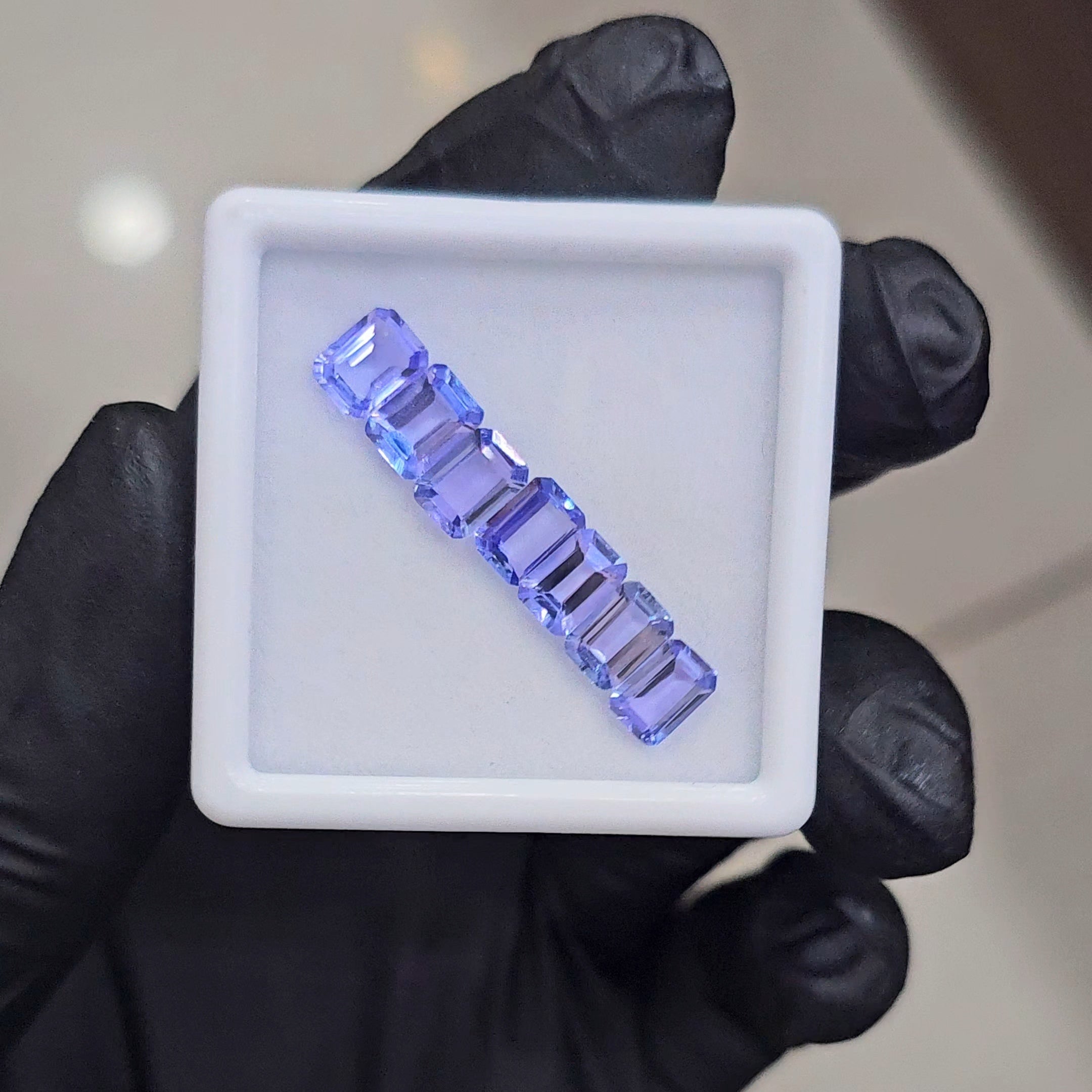 2 Pcs Natural Tanzanite Faceted | Shape: Rectangle | Size: 7x5mm - The LabradoriteKing