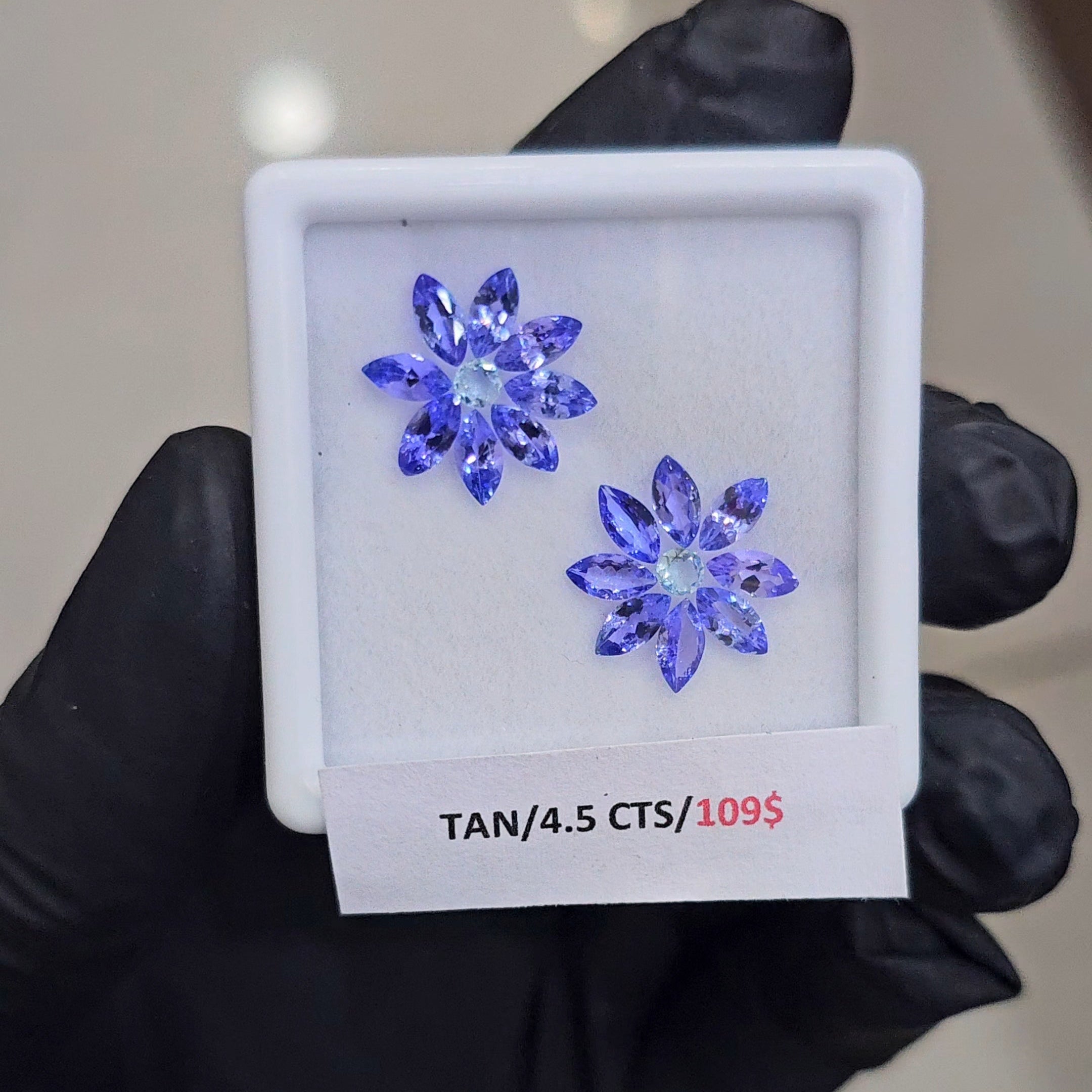 20 Pcs Natural Tanzanite & Aquamarine Faceted | Shape: Marquise & Round | Size: 3-6mm - The LabradoriteKing