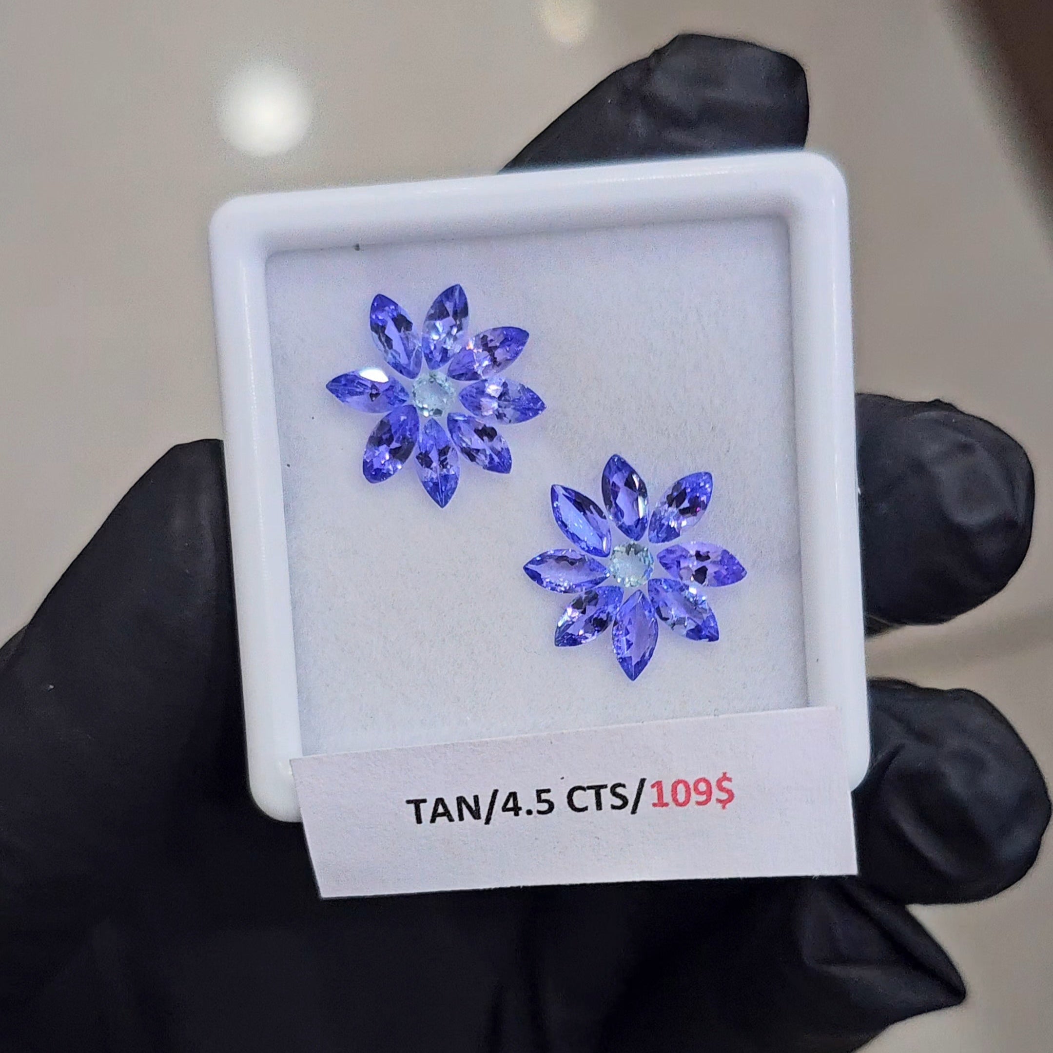 20 Pcs Natural Tanzanite & Aquamarine Faceted | Shape: Marquise & Round | Size: 3-6mm - The LabradoriteKing