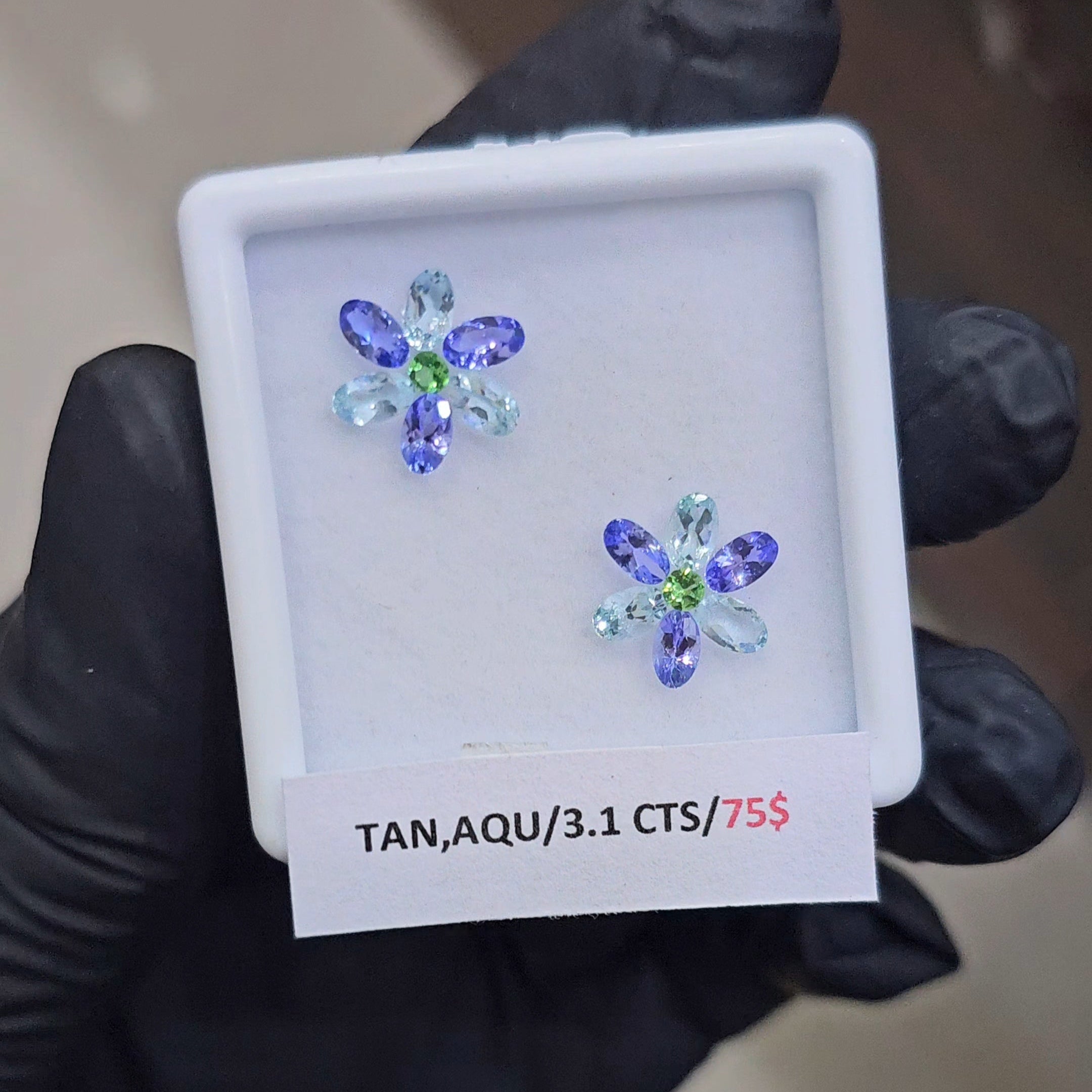 14 Pcs Natural Tanzanite, Tsavorite & Aquamarine Faceted | Shape: Oval & Round | Size: 2.5-5mm - The LabradoriteKing