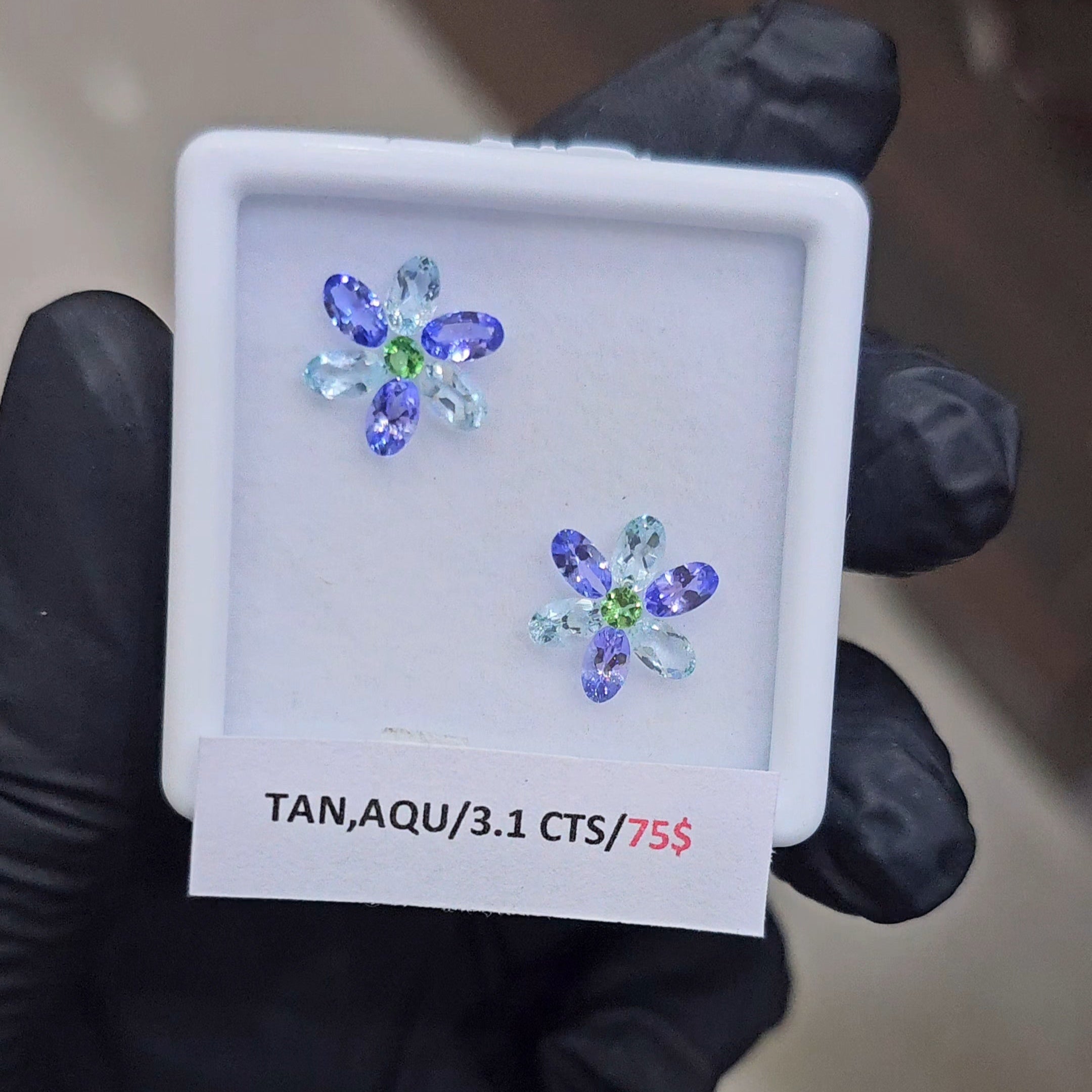 14 Pcs Natural Tanzanite, Tsavorite & Aquamarine Faceted | Shape: Oval & Round | Size: 2.5-5mm - The LabradoriteKing
