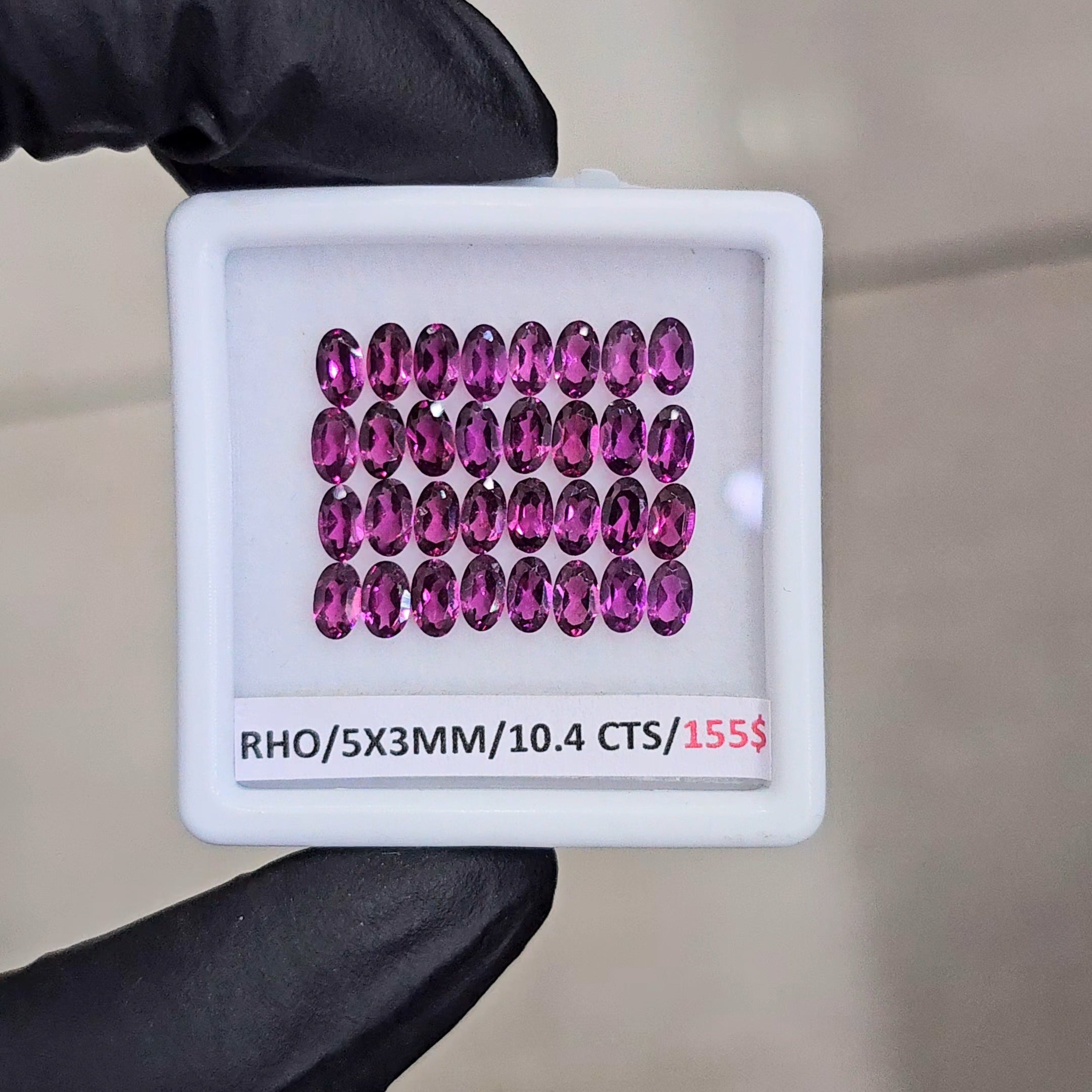 32 Pcs Of Natural Rhodolite Garnet Faceted | Shape: Oval | Size: 5x3mm - The LabradoriteKing