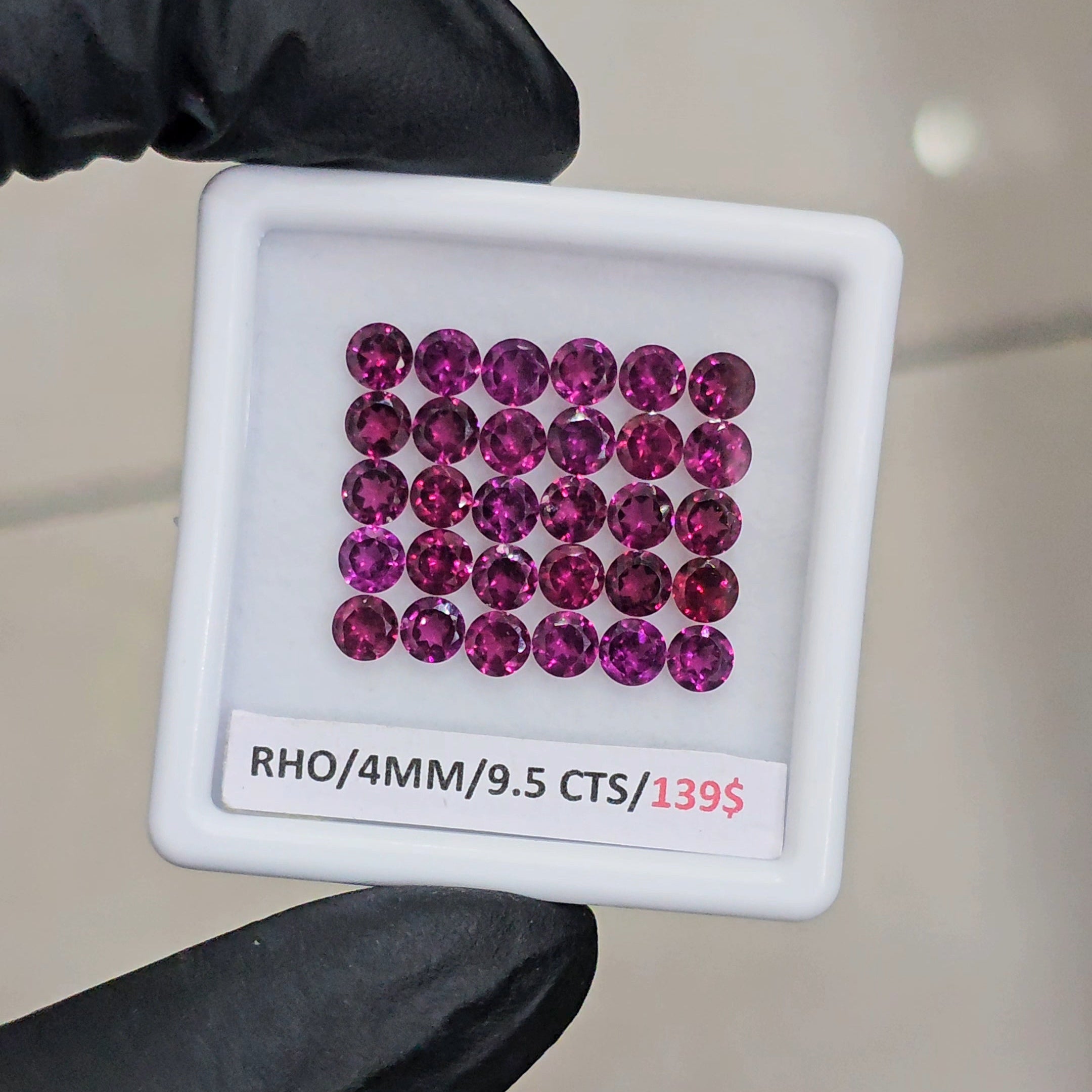 30 Pcs Of Natural Rhodolite Garnet Faceted | Shape: Round | Size: 4mm - The LabradoriteKing